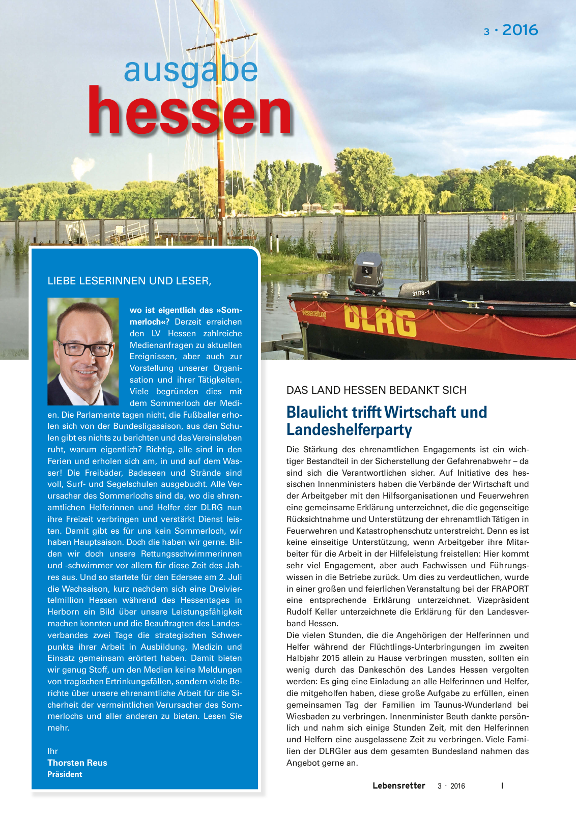 Vorschau Lebensretter 3/2016 - Regionalausgabe Hessen Seite 3