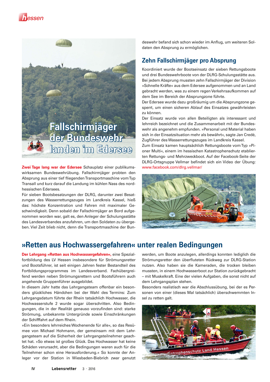 Vorschau Lebensretter 3/2016 - Regionalausgabe Hessen Seite 6