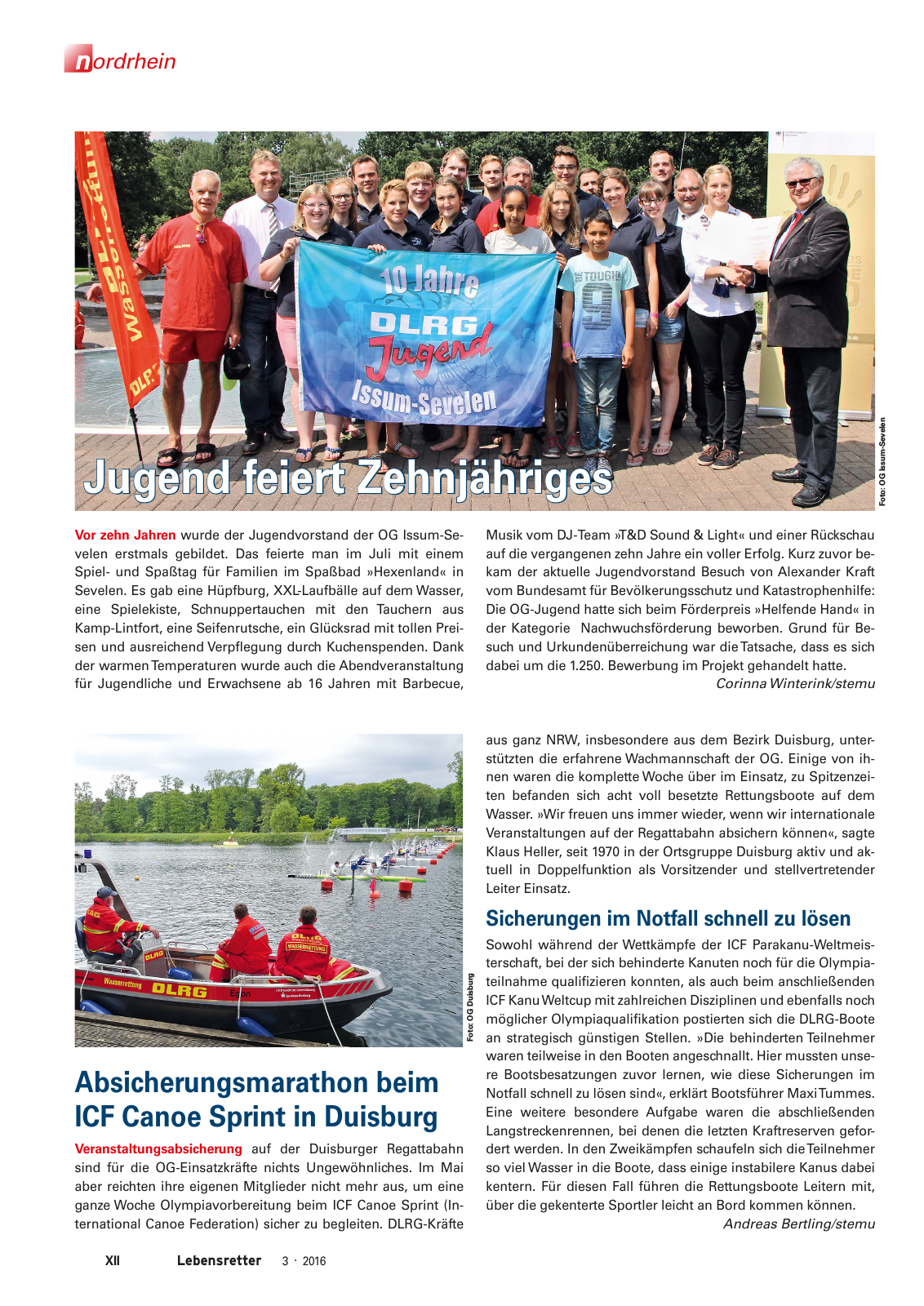 Vorschau Lebensretter 3/2016 - Regionalausgabe Nordrhein Seite 14