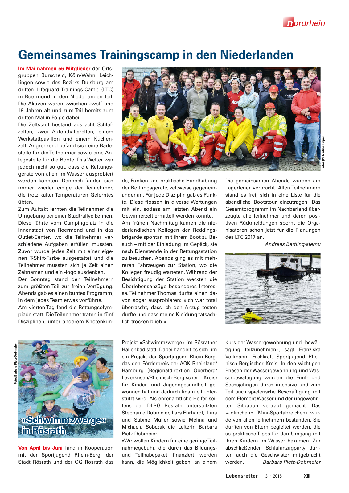Vorschau Lebensretter 3/2016 - Regionalausgabe Nordrhein Seite 15