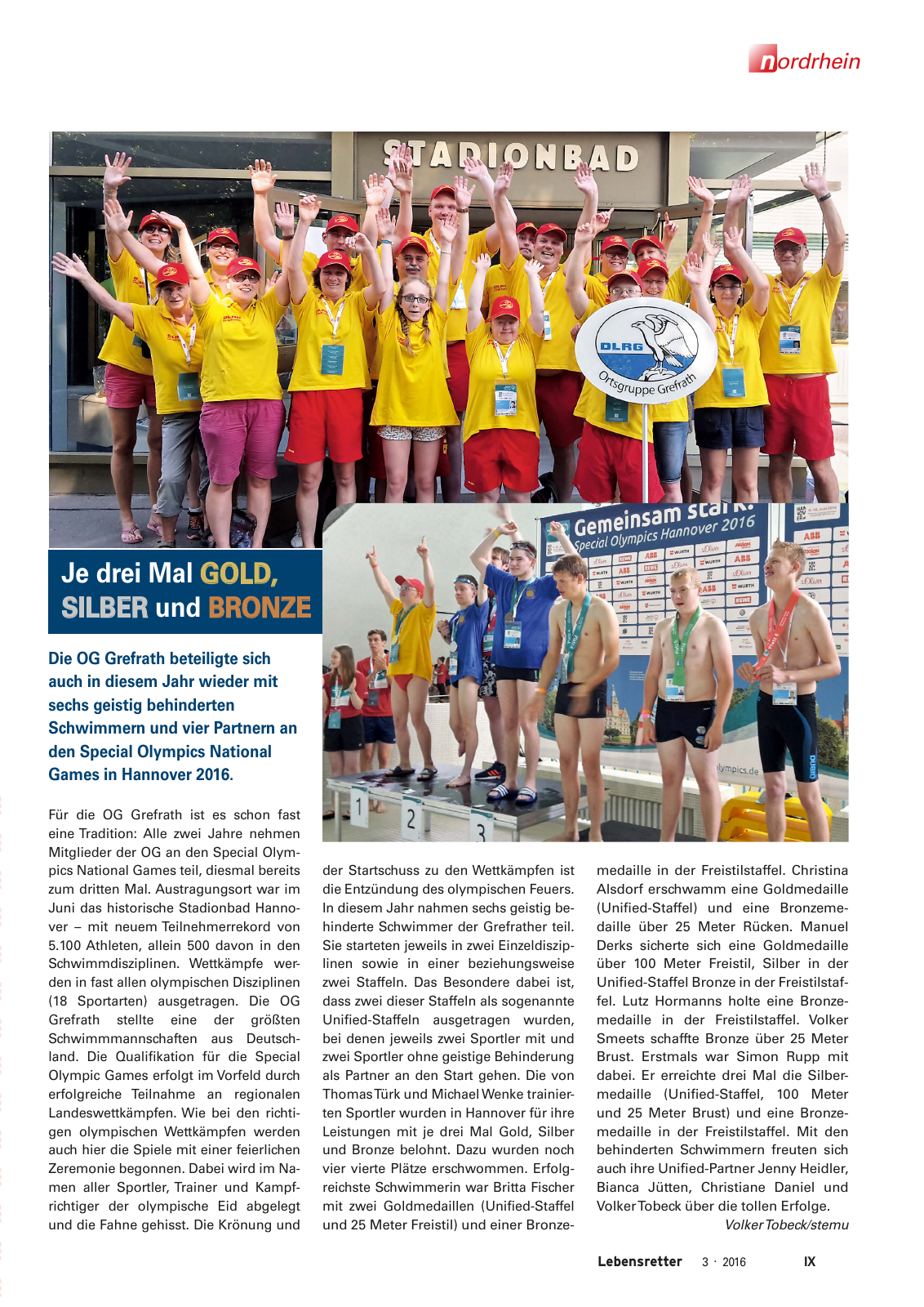 Vorschau Lebensretter 3/2016 - Regionalausgabe Nordrhein Seite 11