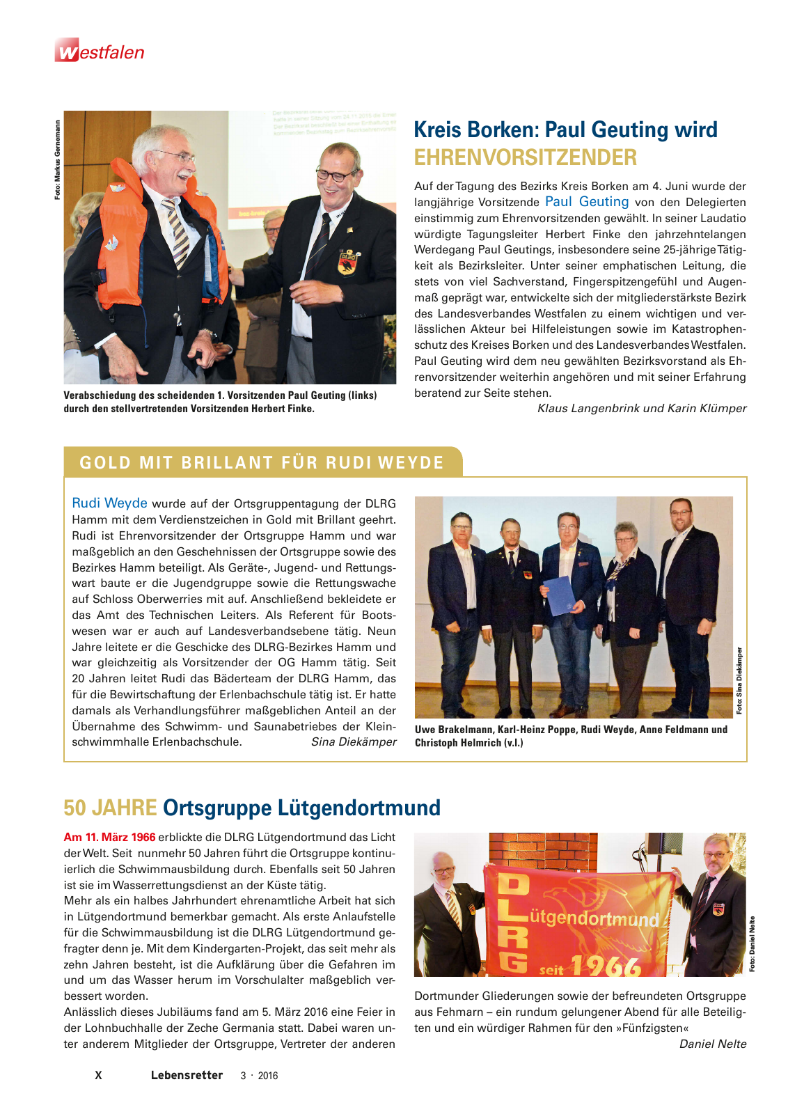 Vorschau Lebensretter 3/2016 - Regionalausgabe Westfalen Seite 12