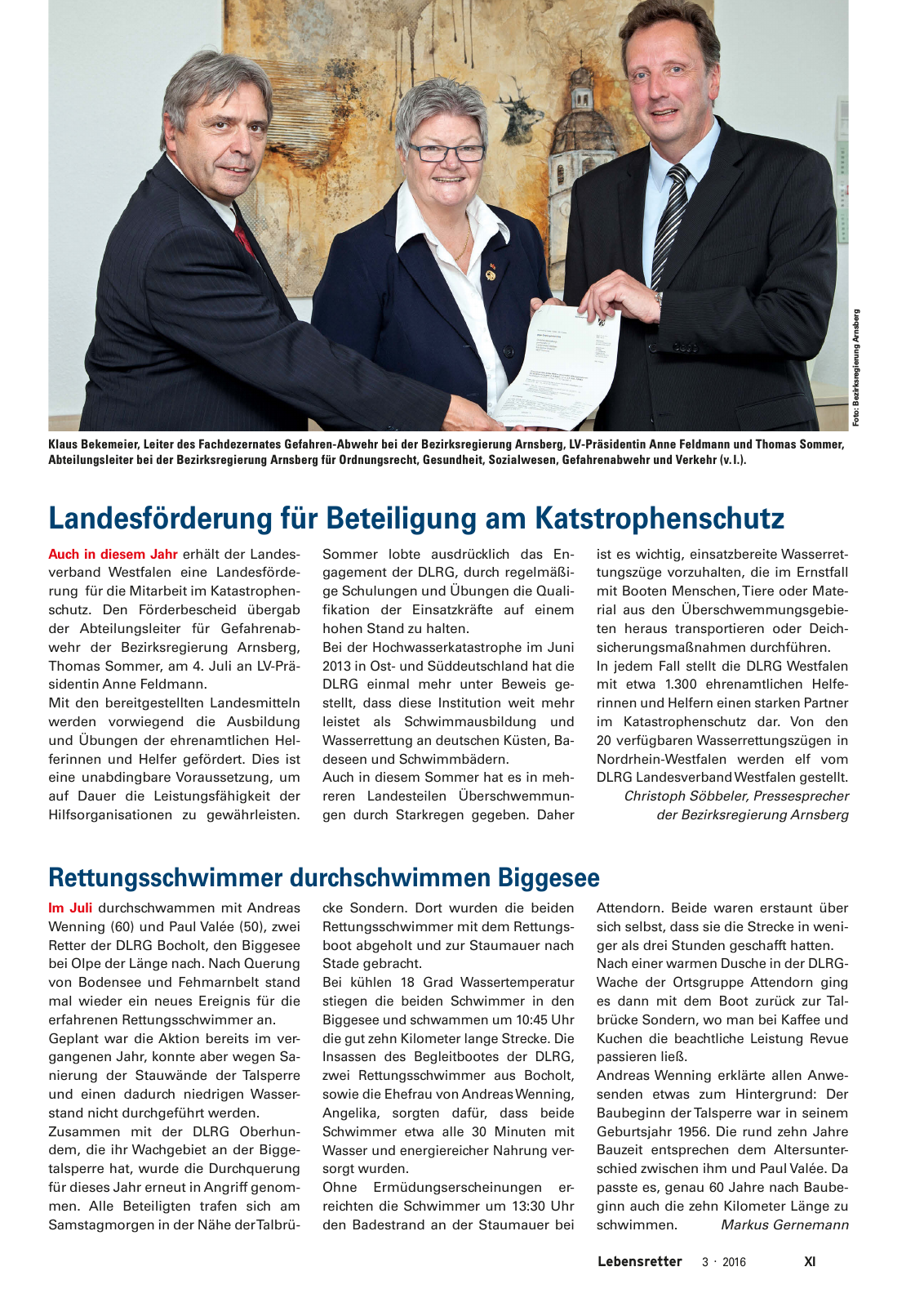 Vorschau Lebensretter 3/2016 - Regionalausgabe Westfalen Seite 13