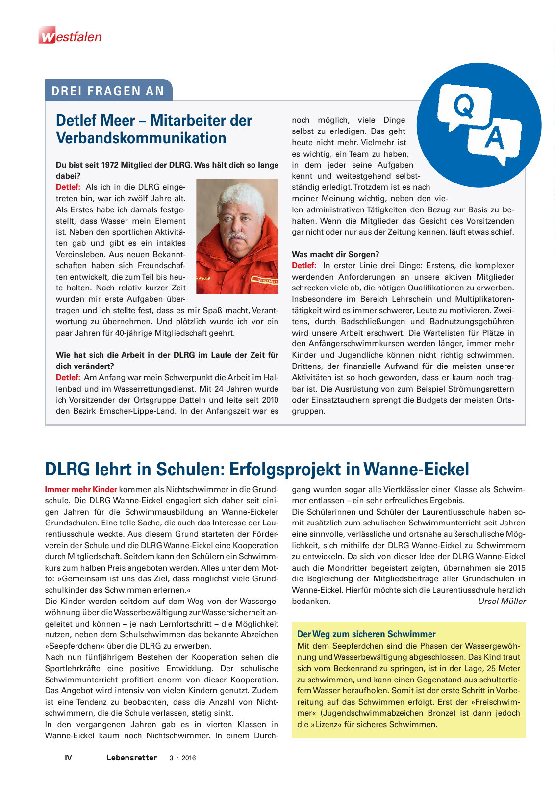 Vorschau Lebensretter 3/2016 - Regionalausgabe Westfalen Seite 6