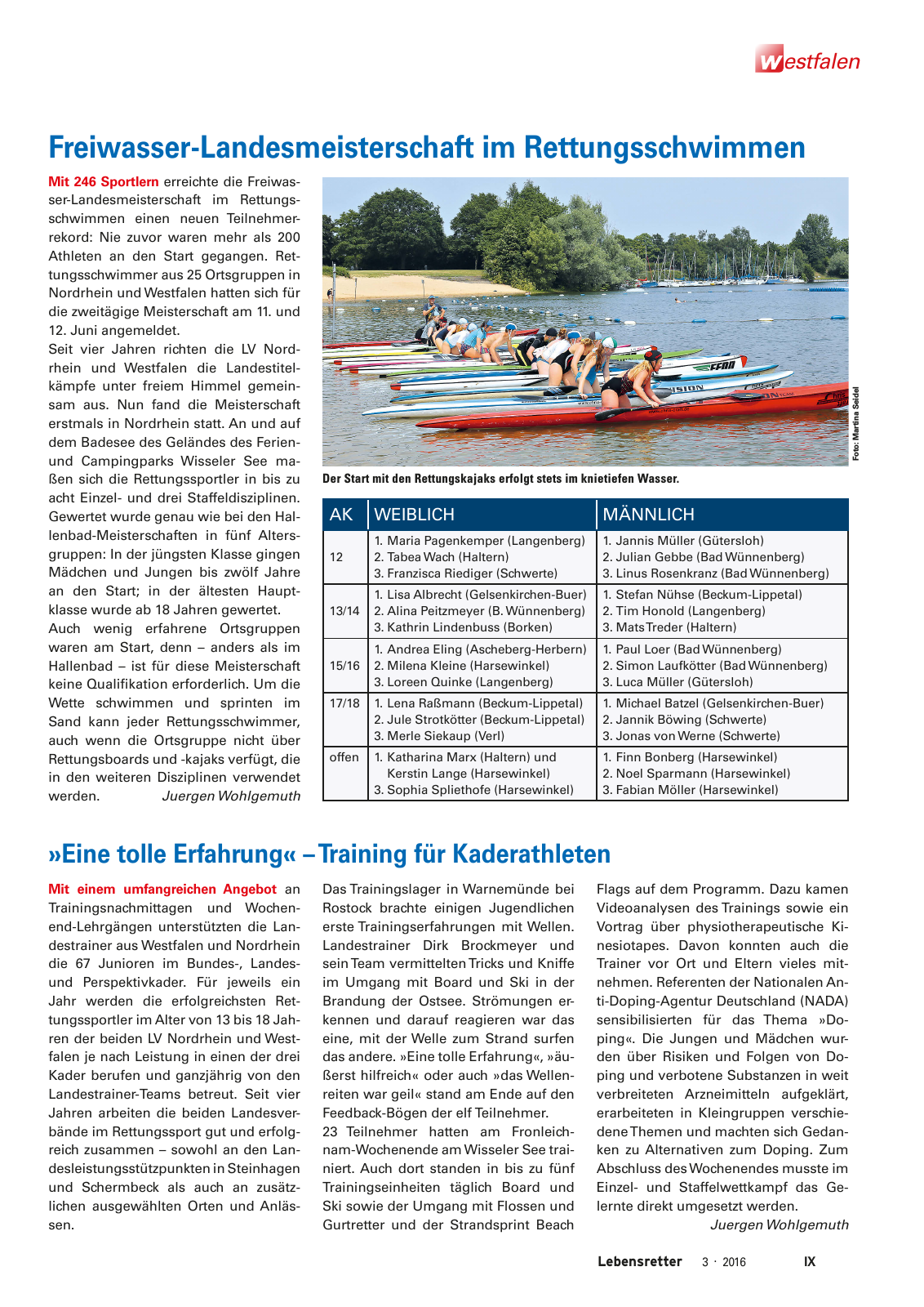 Vorschau Lebensretter 3/2016 - Regionalausgabe Westfalen Seite 11