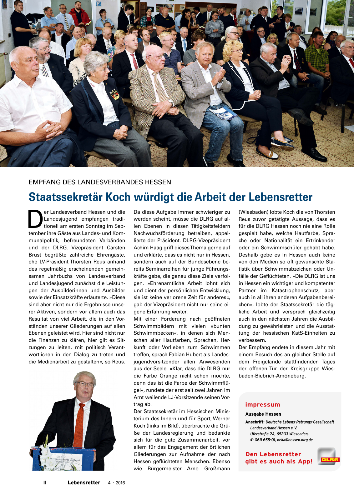 Vorschau Lebensretter 4/2016 - Regionalausgabe Hessen Seite 4