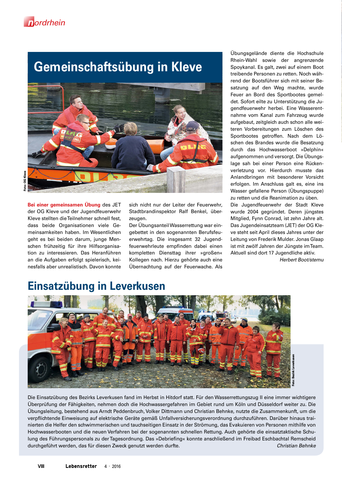 Vorschau Lebensretter 4/2016 - Regionalausgabe Nordrhein Seite 10