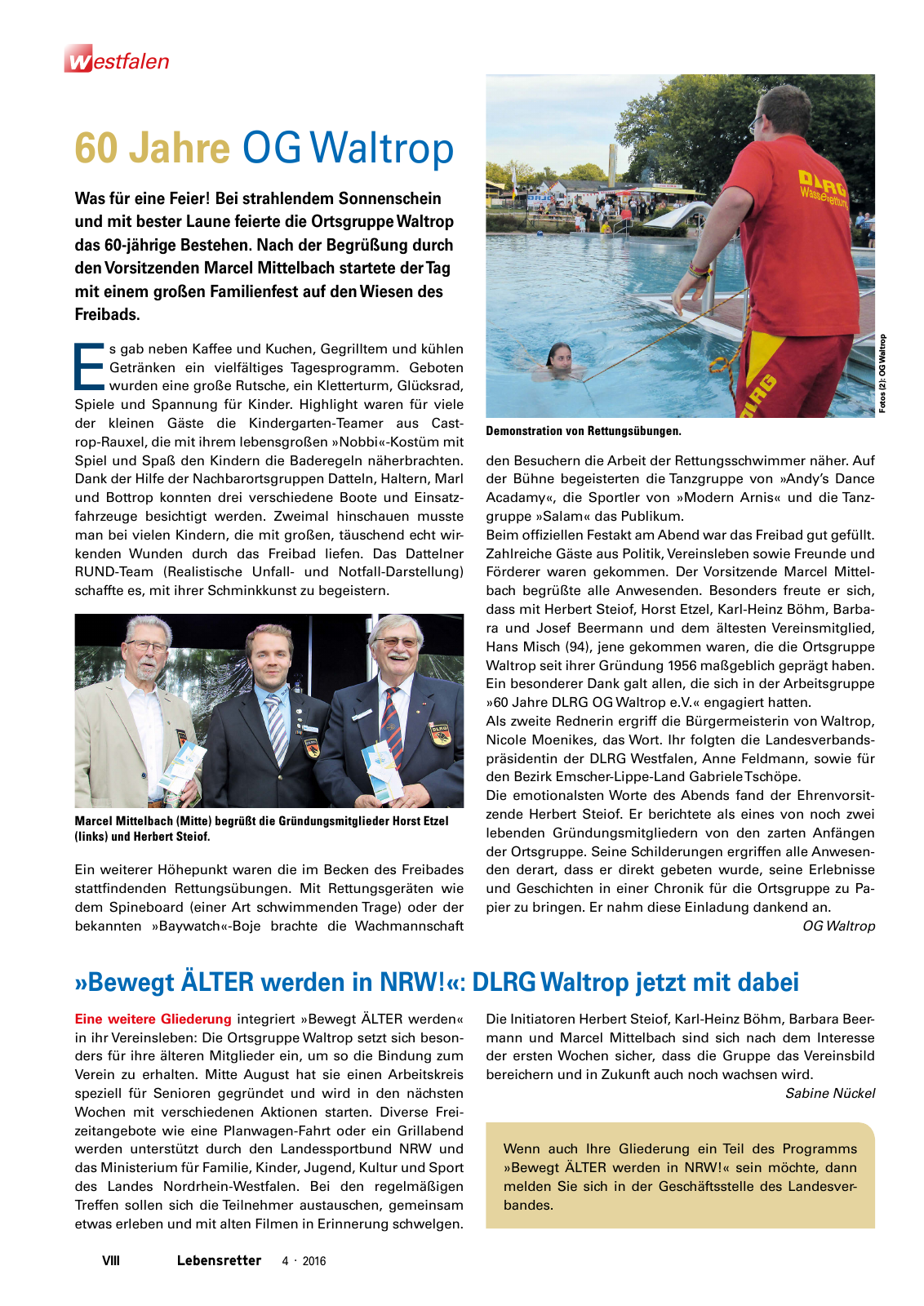 Vorschau Lebensretter 4/2016 - Regionalausgabe Westfalen Seite 10
