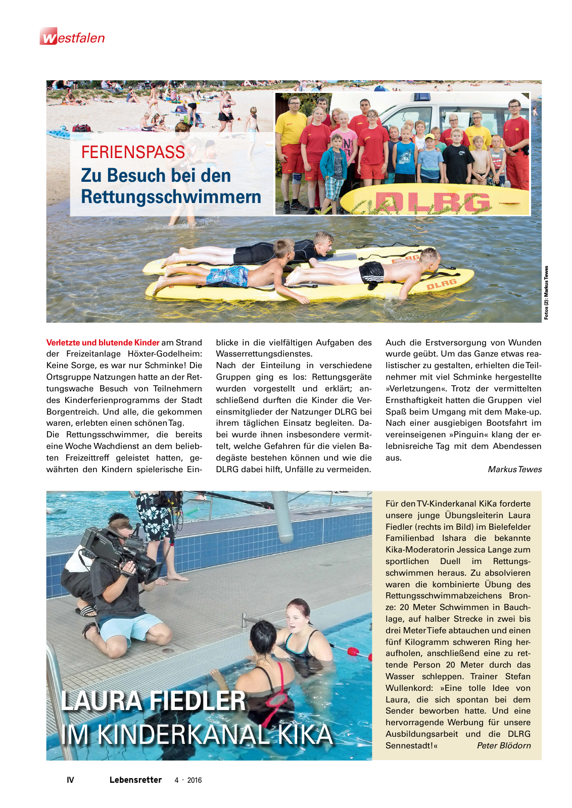 Vorschau Lebensretter 4/2016 - Regionalausgabe Westfalen Seite 6