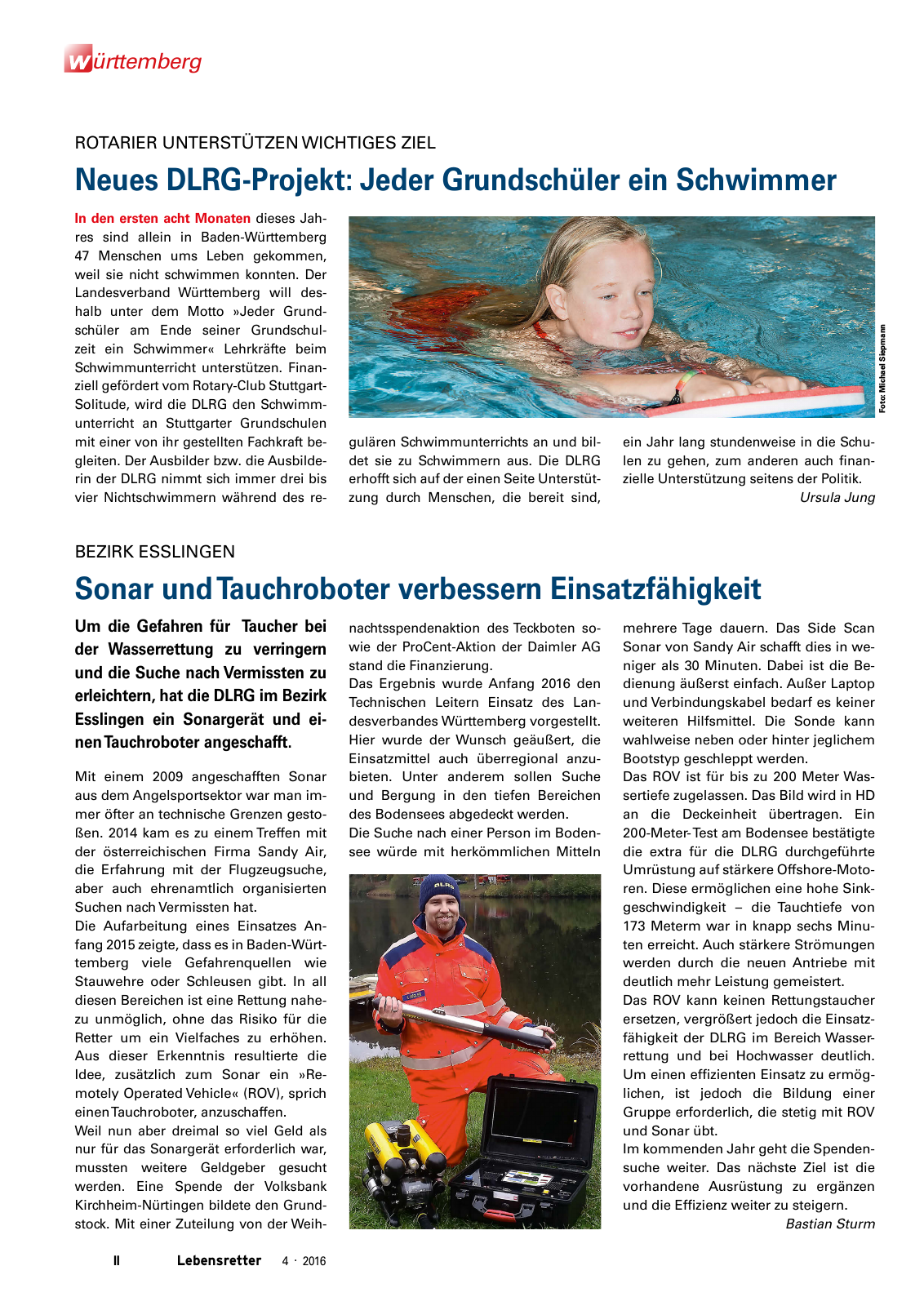 Vorschau Lebensretter 4/2016 - Regionalausgabe Württemberg Seite 4
