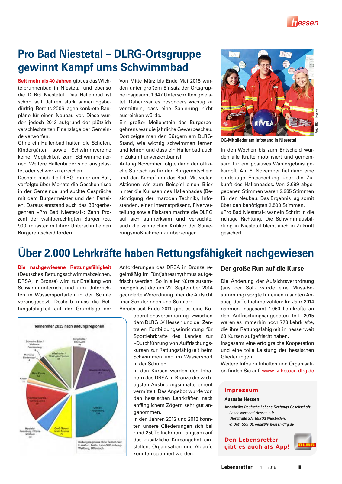 Vorschau Lebensretter 1/2016 - Regionalausgabe Hessen Seite 5