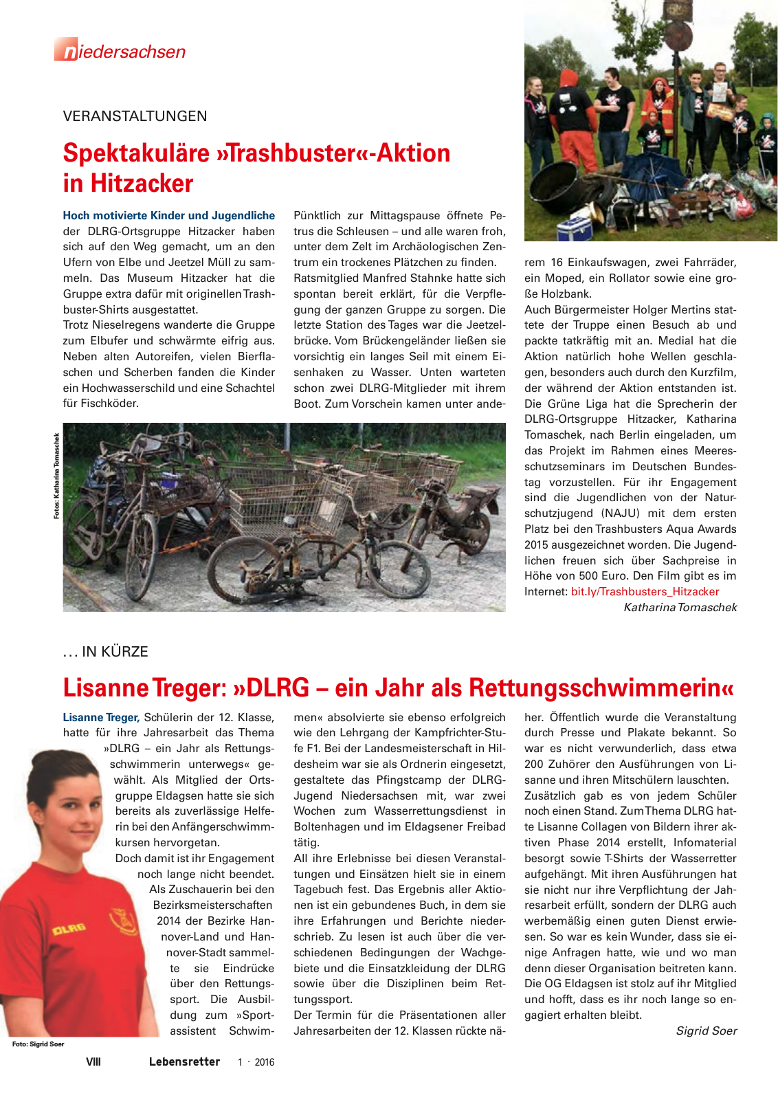Vorschau Lebensretter 1/2016 - Regionalausgabe Niedersachsen Seite 10