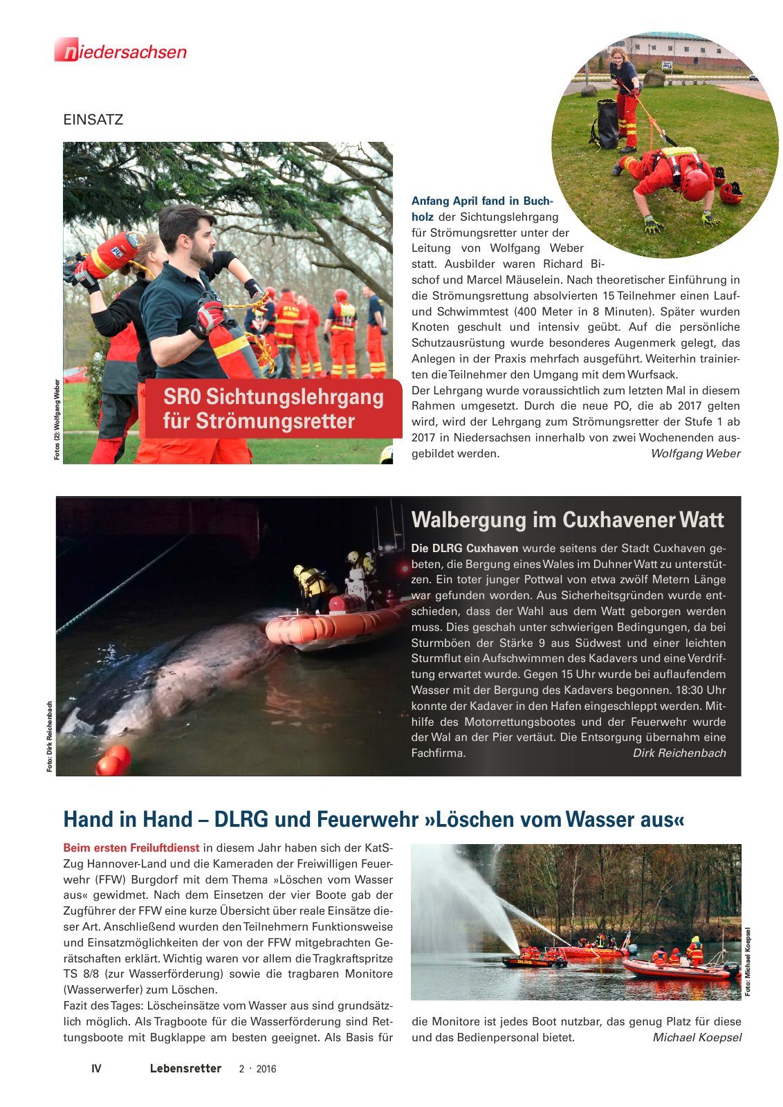 Vorschau Lebensretter 2/2016 - Regionalausgabe Niedersachsen Seite 6