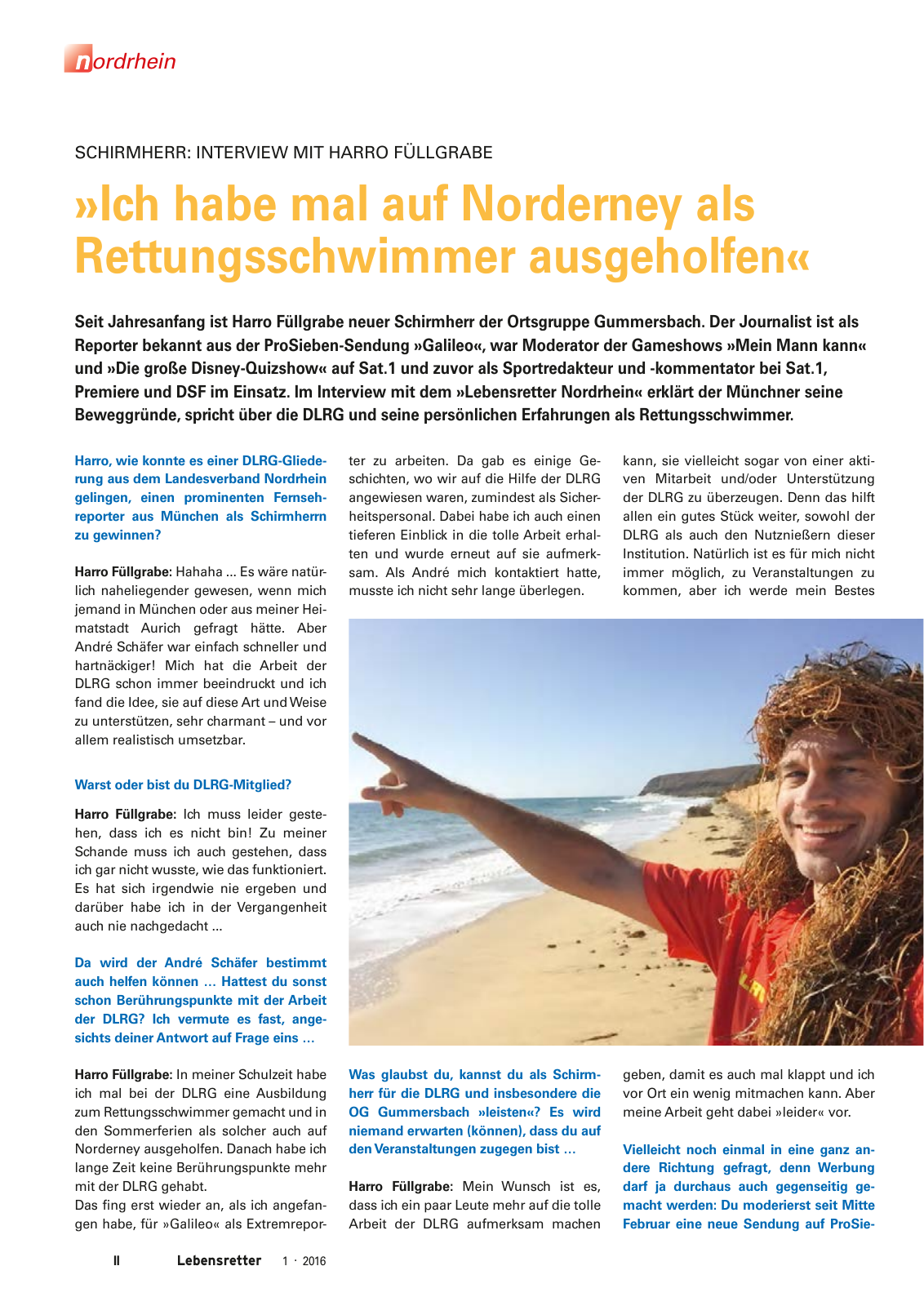 Vorschau Lebensretter 1/2016 - Regionalausgabe Nordrhein Seite 4