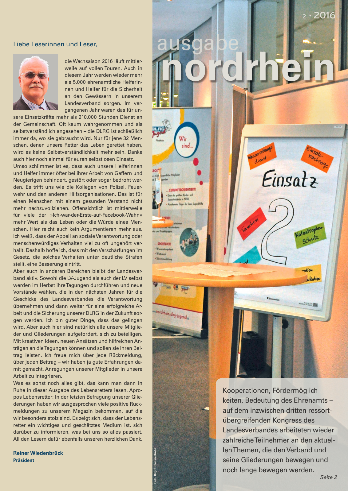 Vorschau Lebensretter 2/2016 - Regionalausgabe Nordrhein Seite 3