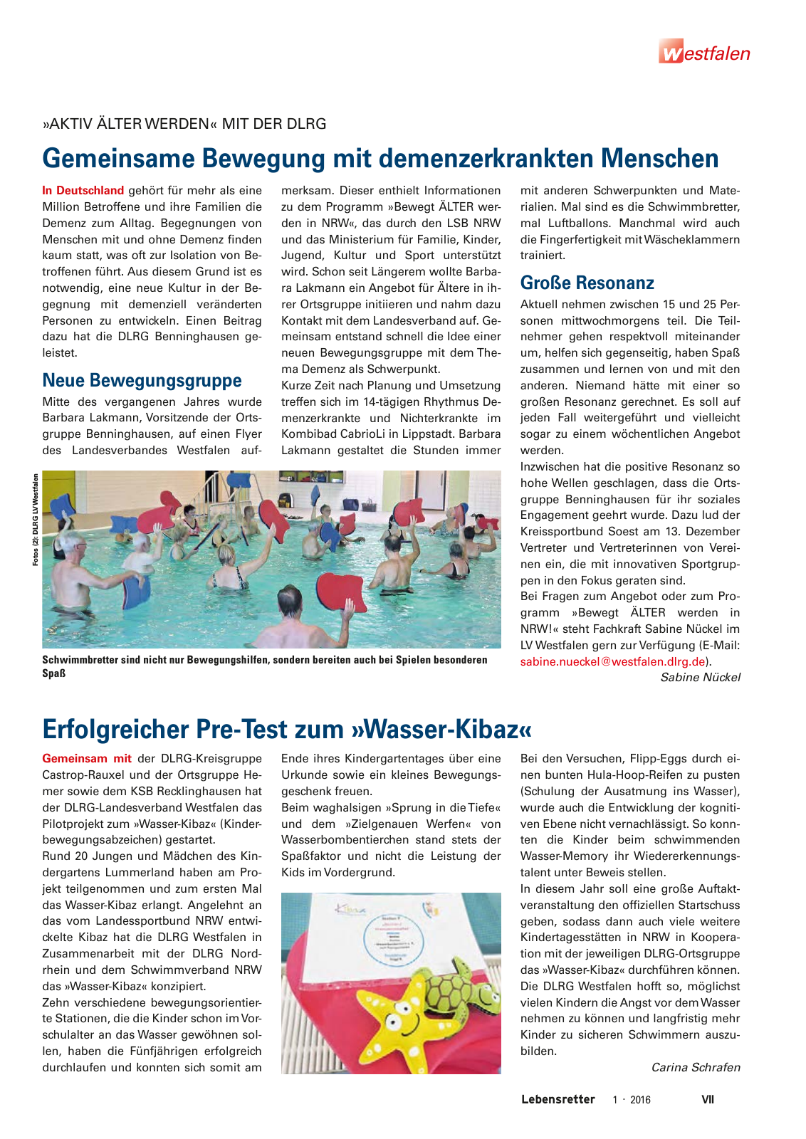 Vorschau Lebensretter 1/2016 - Regionalausgabe Westfalen Seite 9