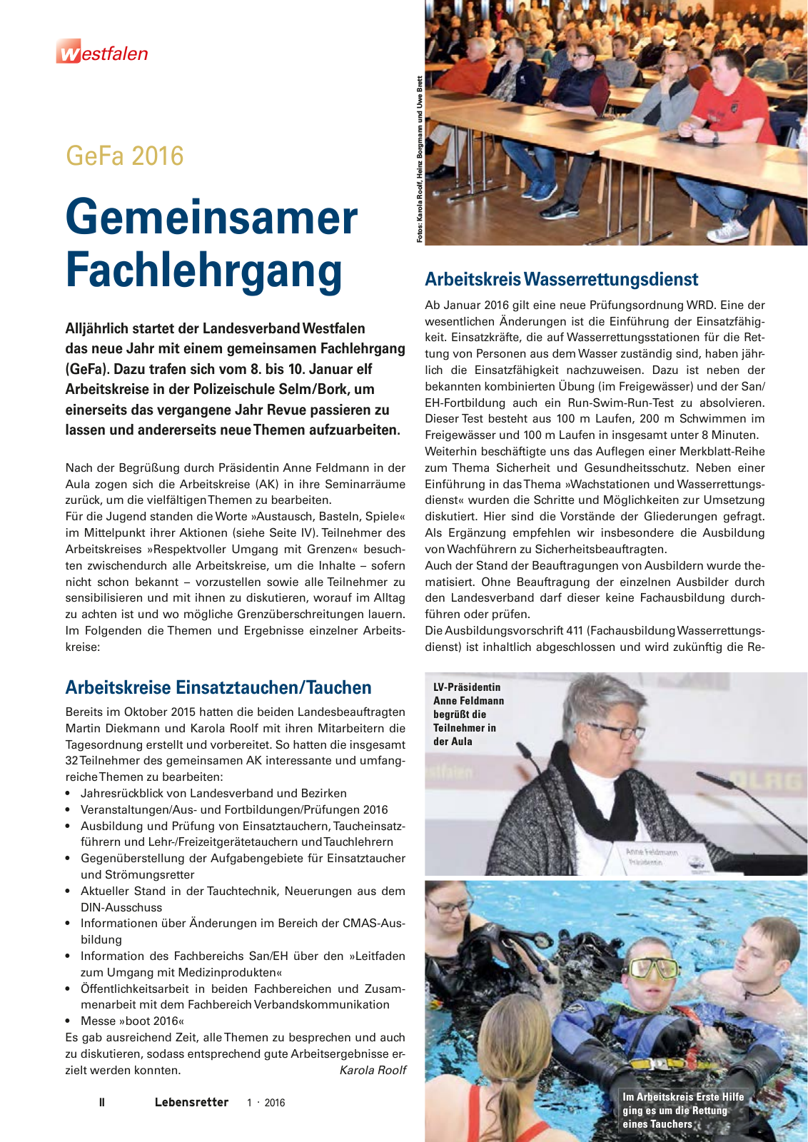 Vorschau Lebensretter 1/2016 - Regionalausgabe Westfalen Seite 4