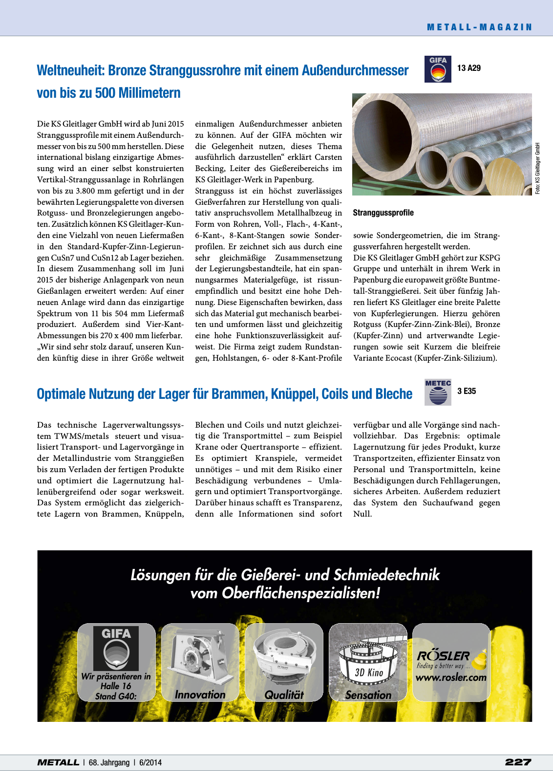 Vorschau METALL 6/2015 Seite 19