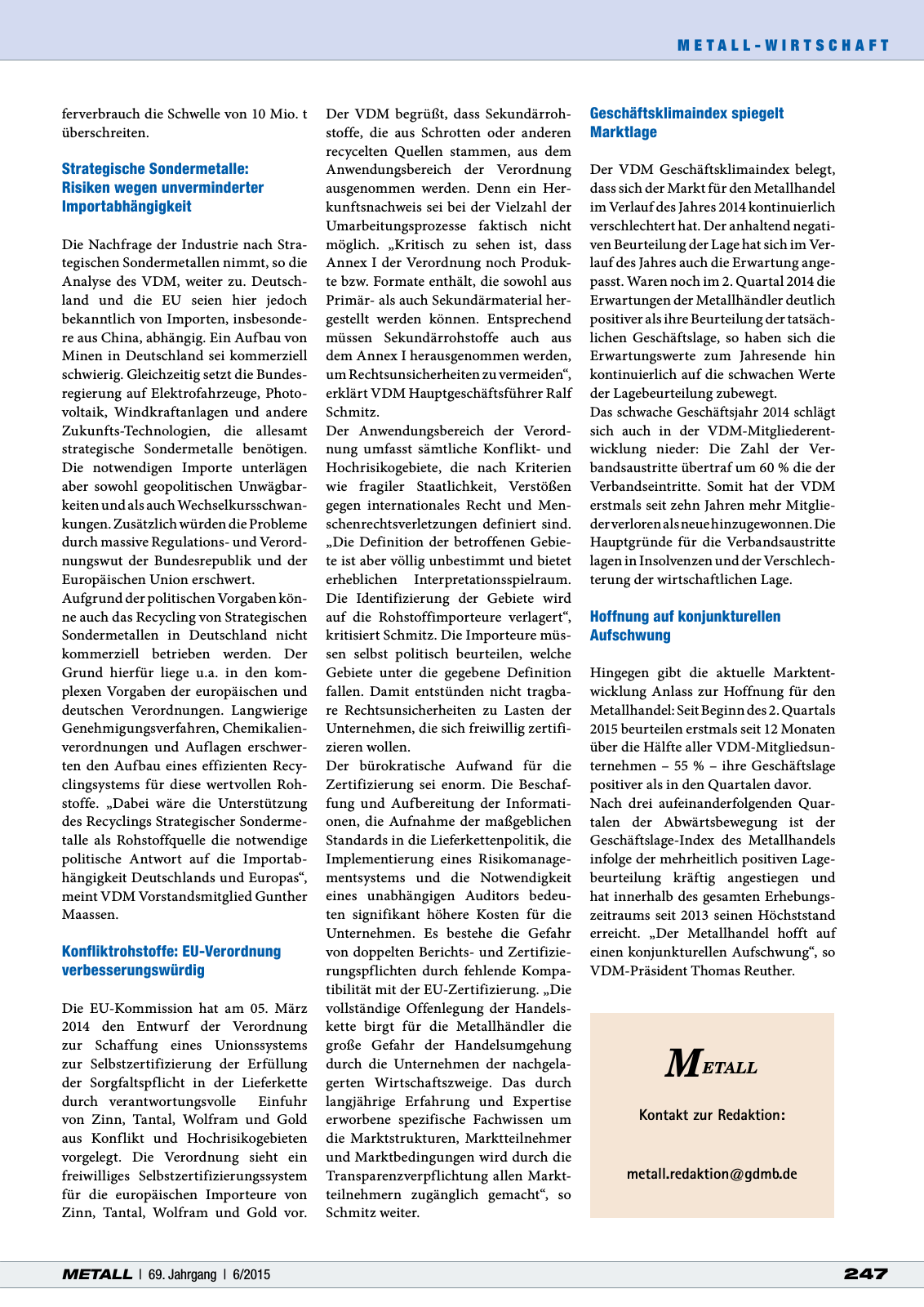 Vorschau METALL 6/2015 Seite 39