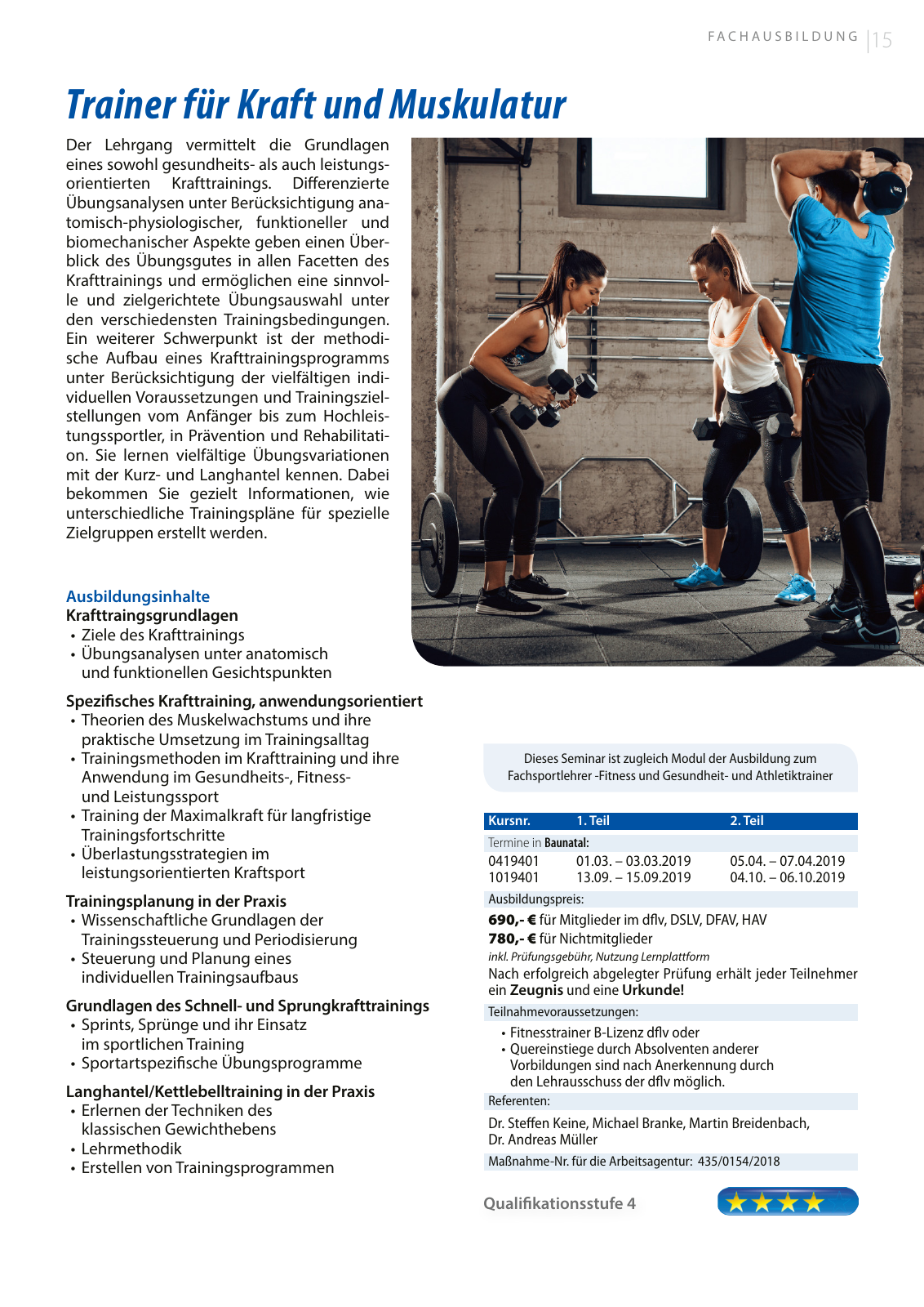 Vorschau DFLV // Ausbildungsprogramm 2019 Seite 15