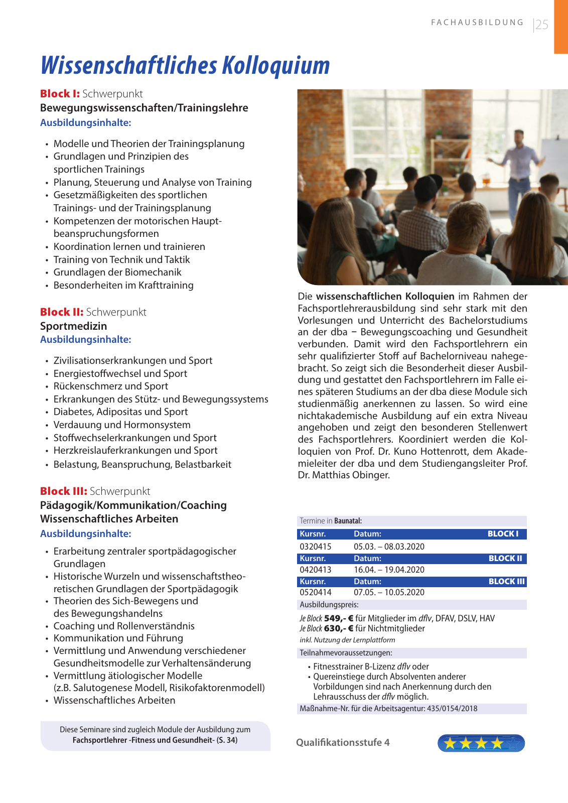 Vorschau DFLV // Ausbildungsprogramm 2020 Seite 25