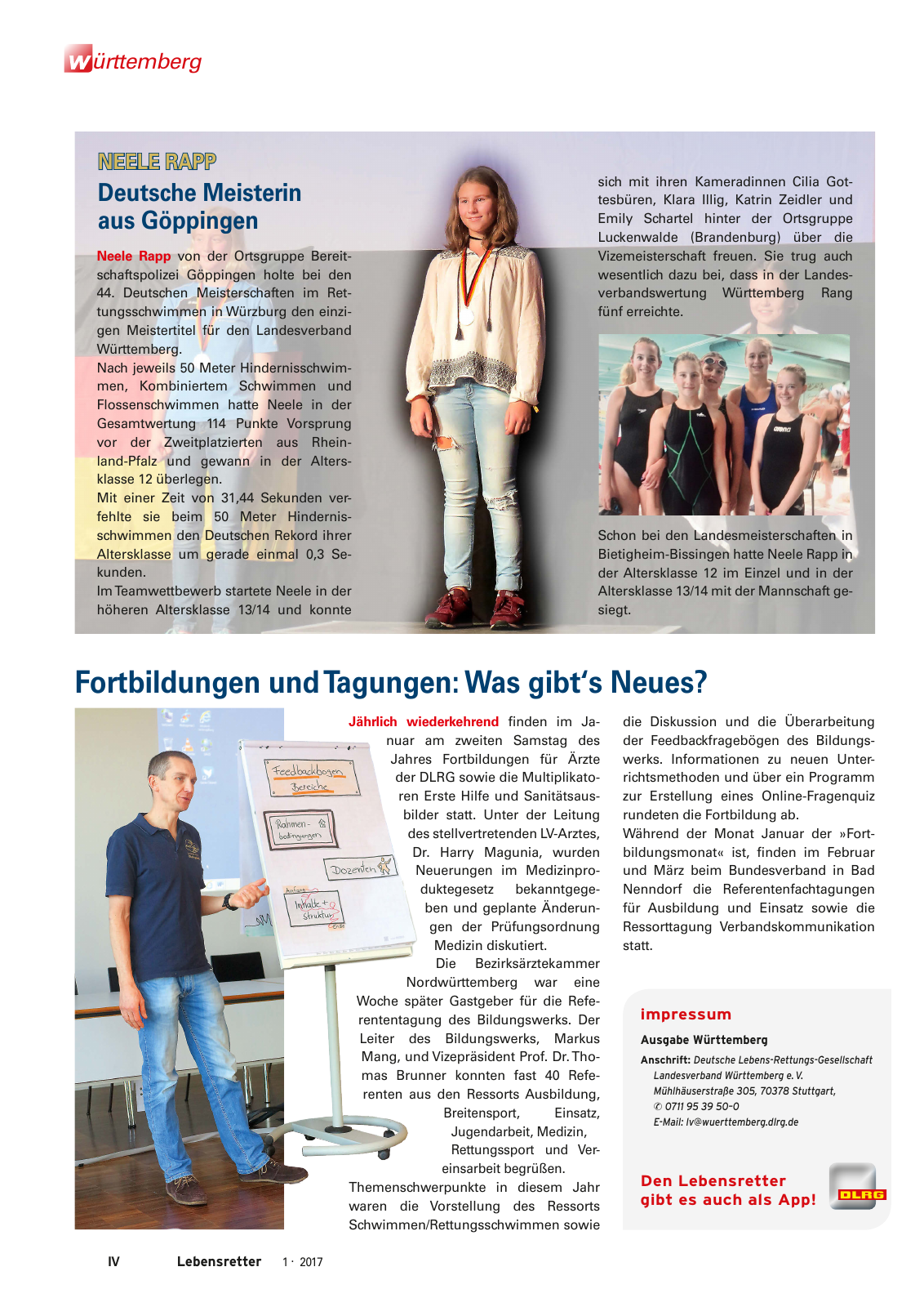 Vorschau Lebensretter 1/2017 - Regionalausgabe Württemberg Seite 6