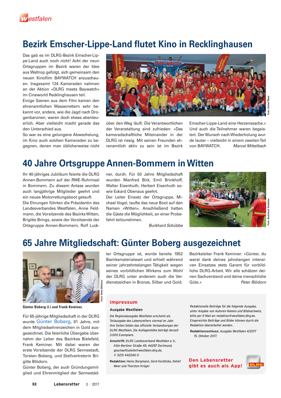Vorschau Lebensretter 3/2017 - Regionalausgabe Westfalen Seite 14
