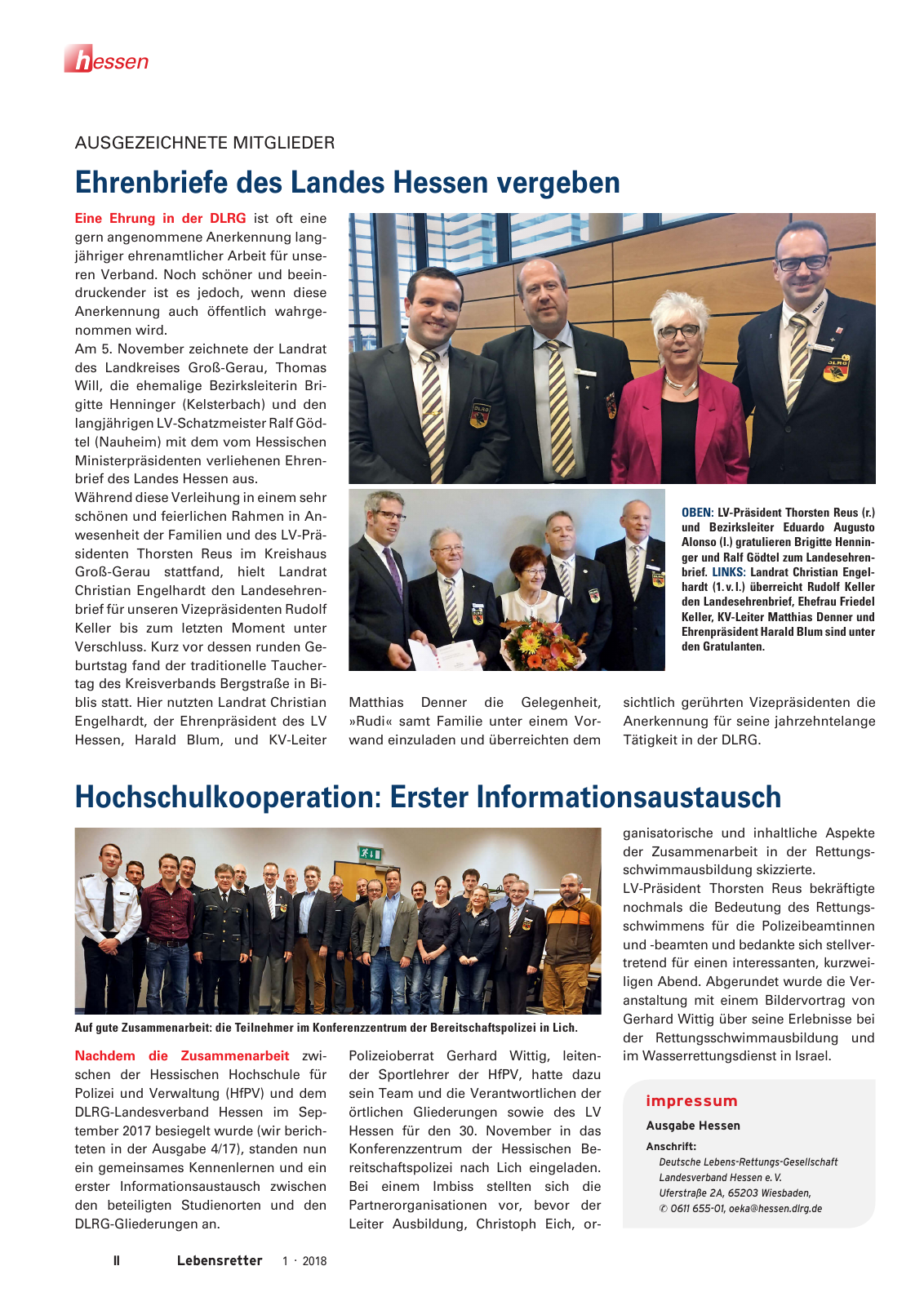 Vorschau Lebensretter 1/2018 - Regionalausgabe Hessen Seite 4