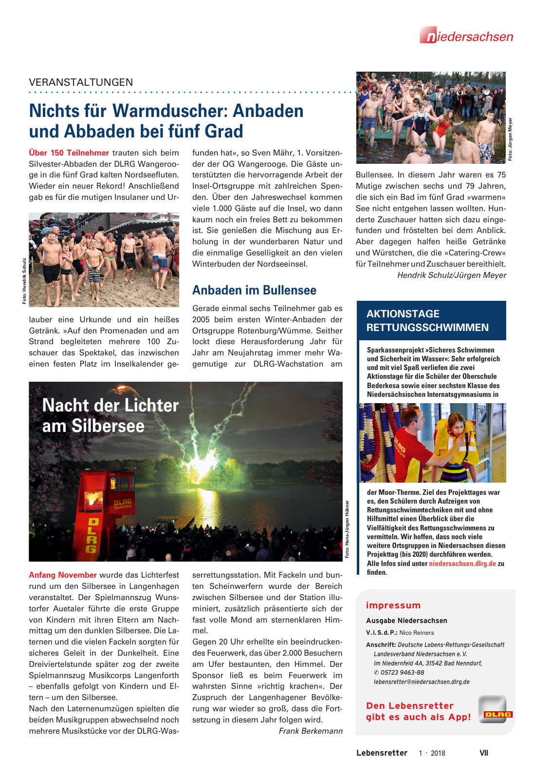 Vorschau Lebensretter 1/2018 - Regionalausgabe Niedersachsen Seite 9