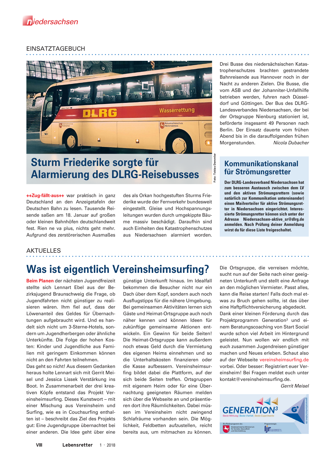 Vorschau Lebensretter 1/2018 - Regionalausgabe Niedersachsen Seite 10