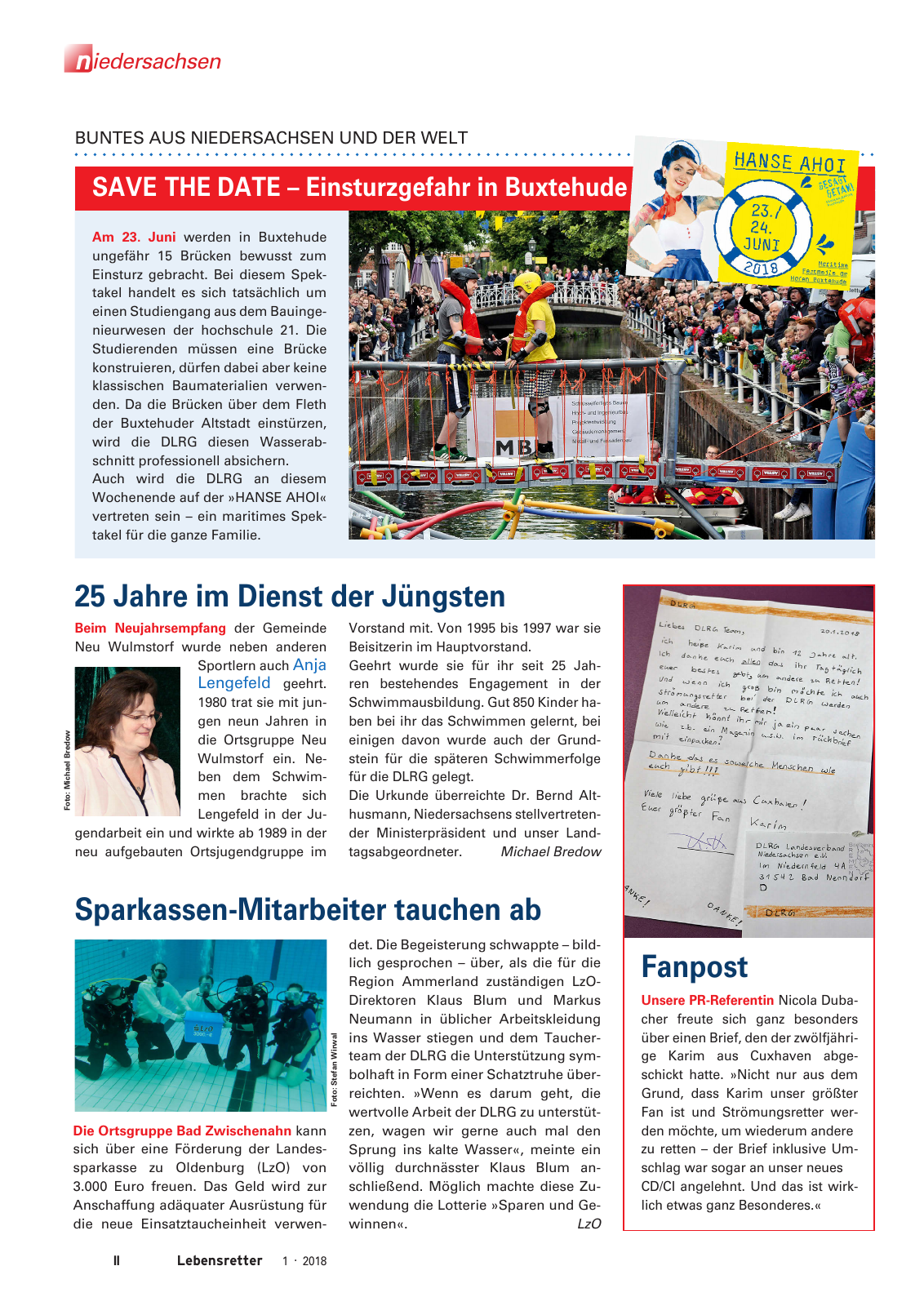 Vorschau Lebensretter 1/2018 - Regionalausgabe Niedersachsen Seite 4