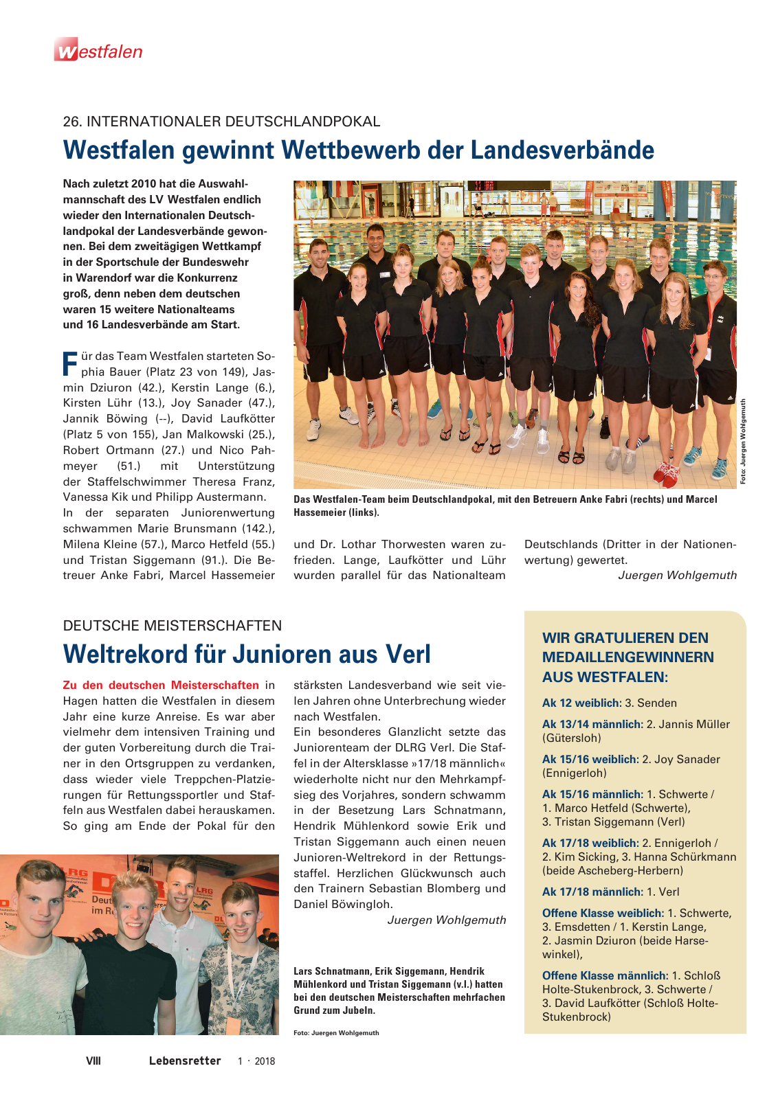 Vorschau Lebensretter 1/2018 - Regionalausgabe Westfalen Seite 10