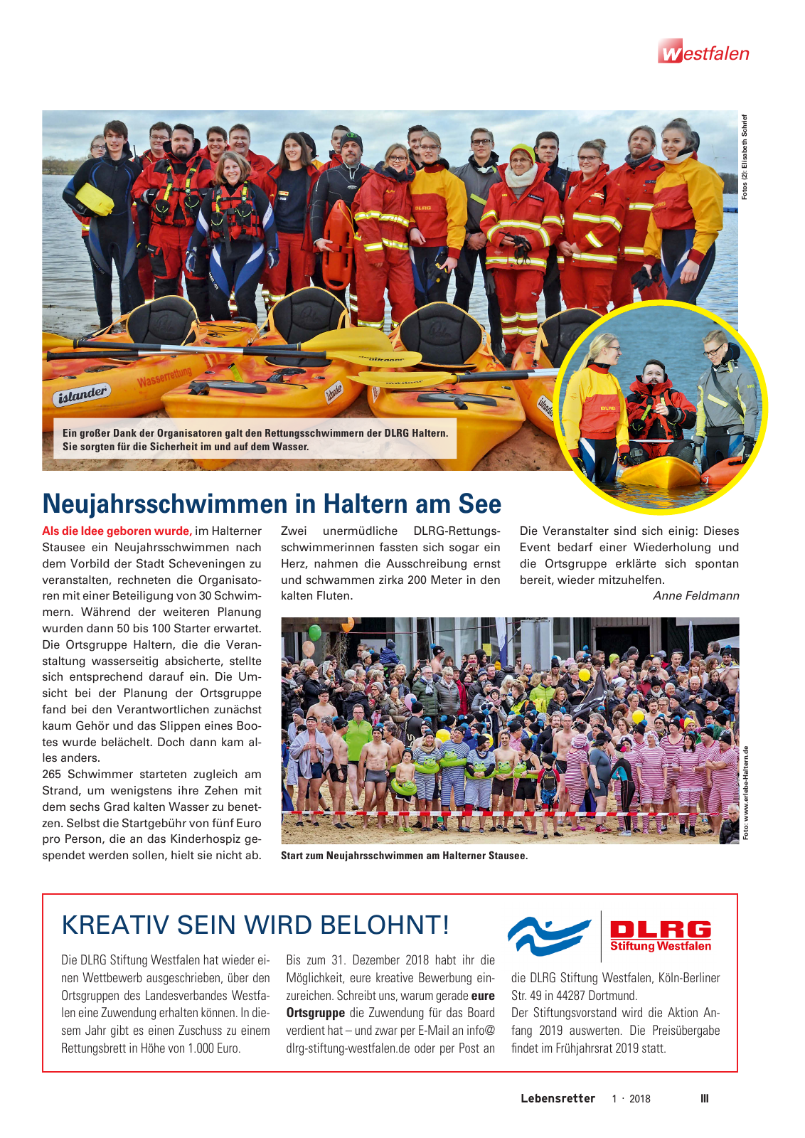 Vorschau Lebensretter 1/2018 - Regionalausgabe Westfalen Seite 5