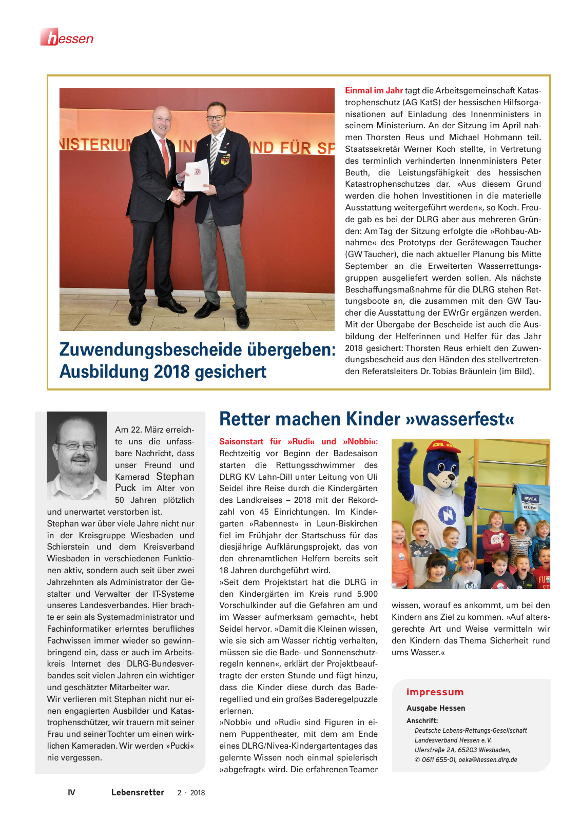 Vorschau Lebensretter 2/2018 - Regionalausgabe Hessen Seite 6
