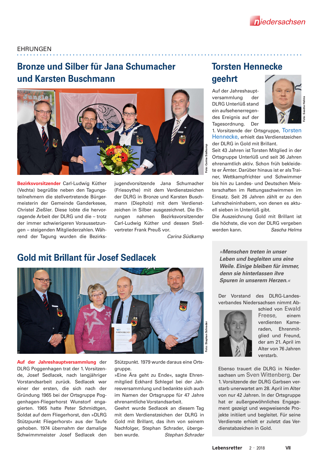 Vorschau Lebensretter 2/2018 - Regionalausgabe Niedersachsen Seite 9