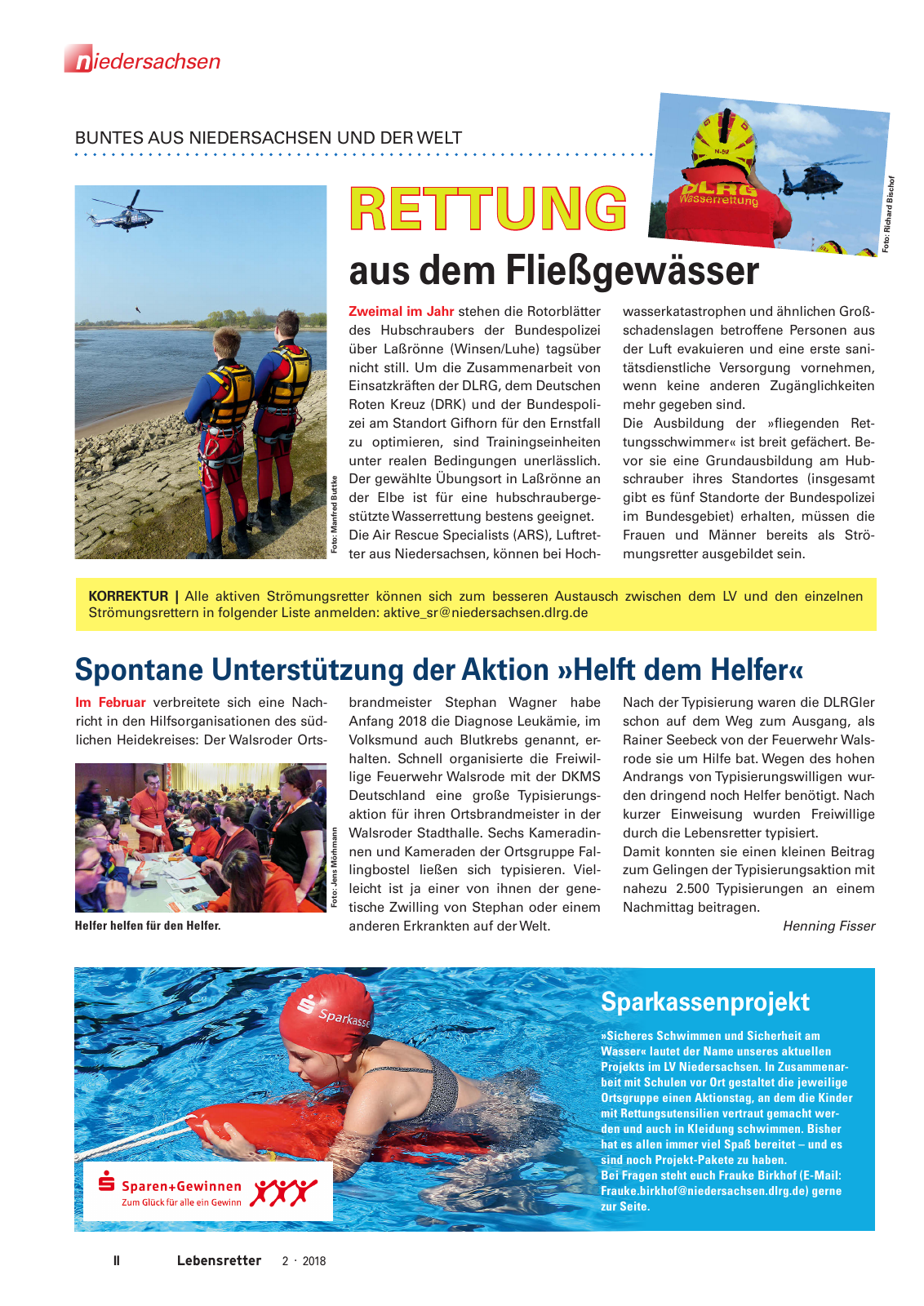 Vorschau Lebensretter 2/2018 - Regionalausgabe Niedersachsen Seite 4