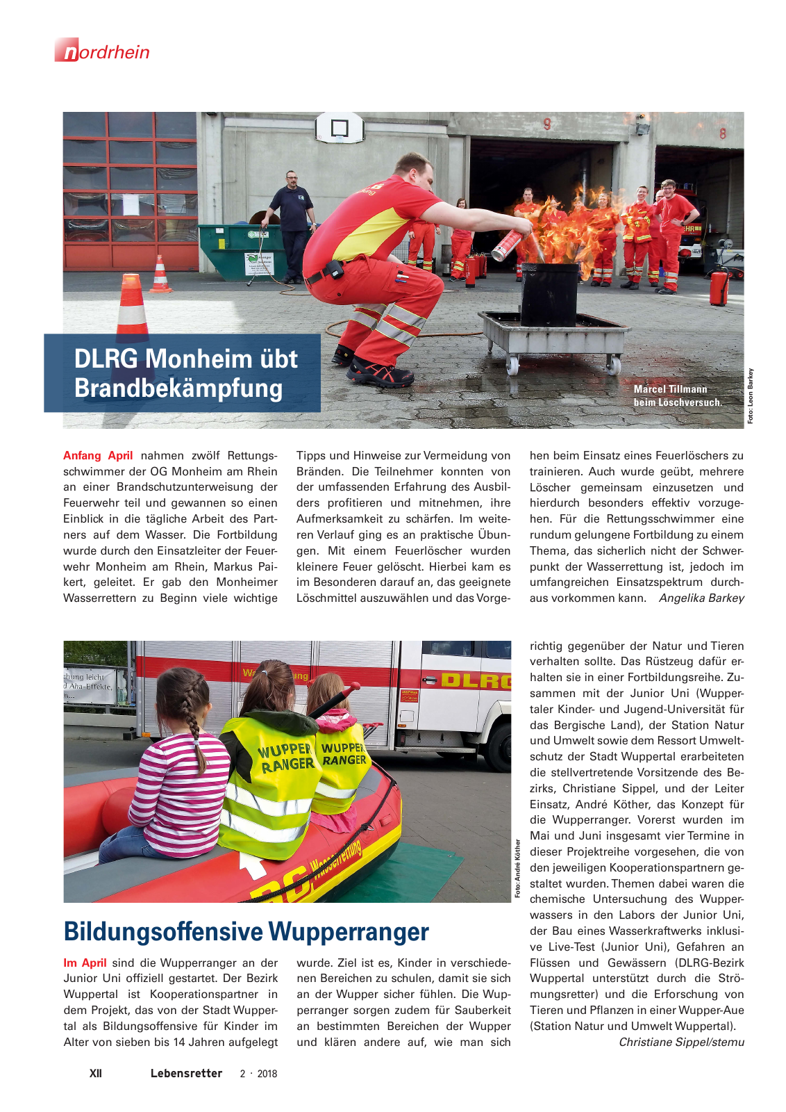 Vorschau Lebensretter 2/2018 - Regionalausgabe Nordrhein Seite 14
