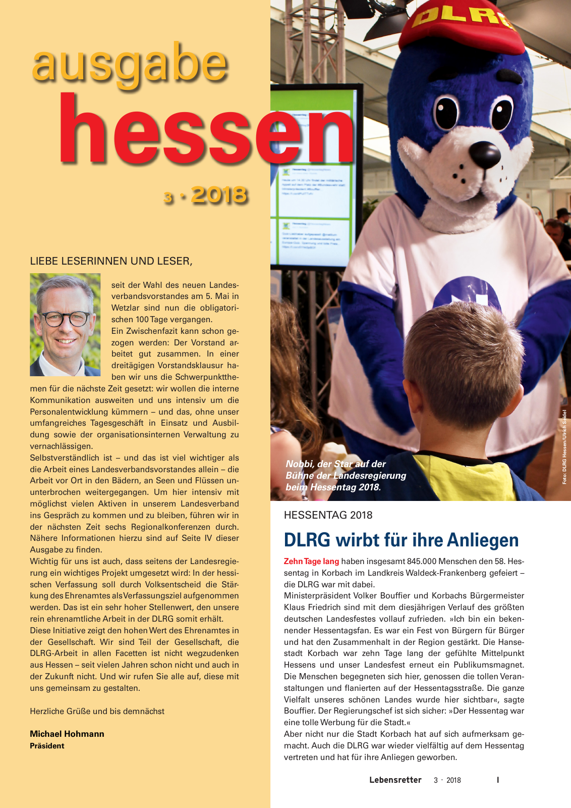Vorschau Lebensretter 3/2018 - Regionalausgabe Hessen Seite 3