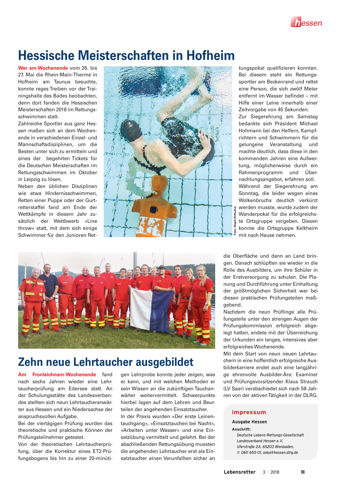 Vorschau Lebensretter 3/2018 - Regionalausgabe Hessen Seite 5