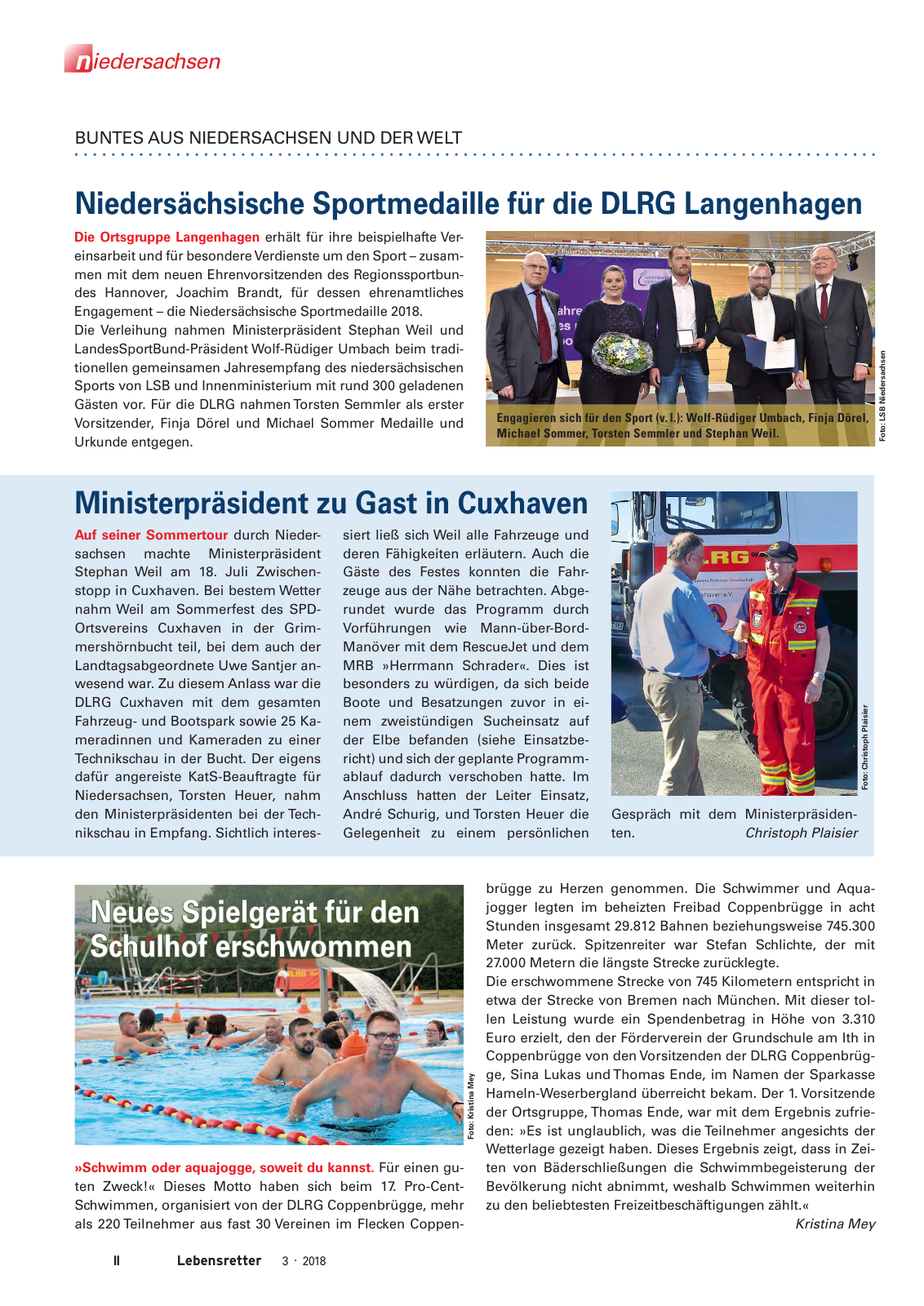 Vorschau Lebensretter 3/2018 - Regionalausgabe Niedersachsen Seite 4