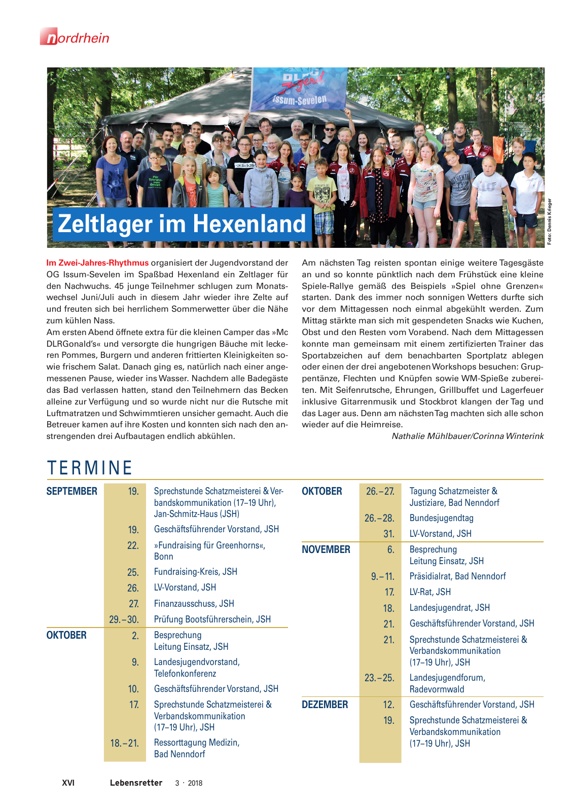 Vorschau Lebensretter 3/2018 - Regionalausgabe Nordrhein Seite 18