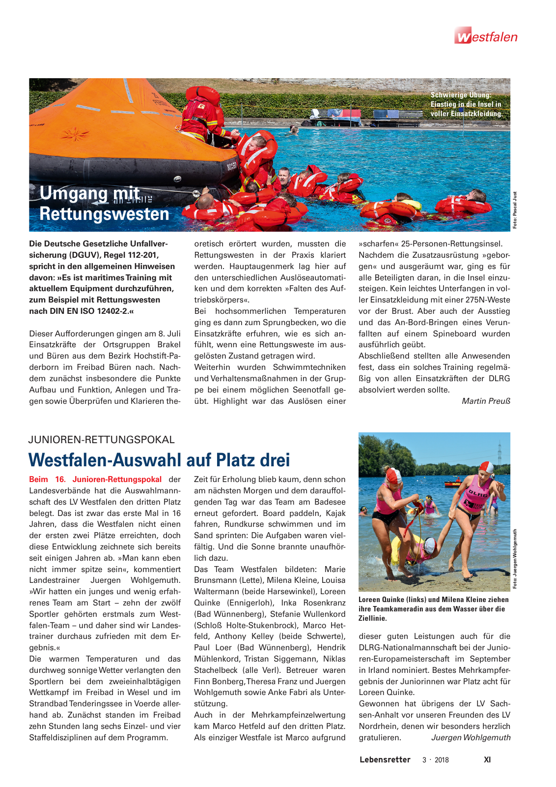 Vorschau Lebensretter 3/2018 - Regionalausgabe Westfalen Seite 13