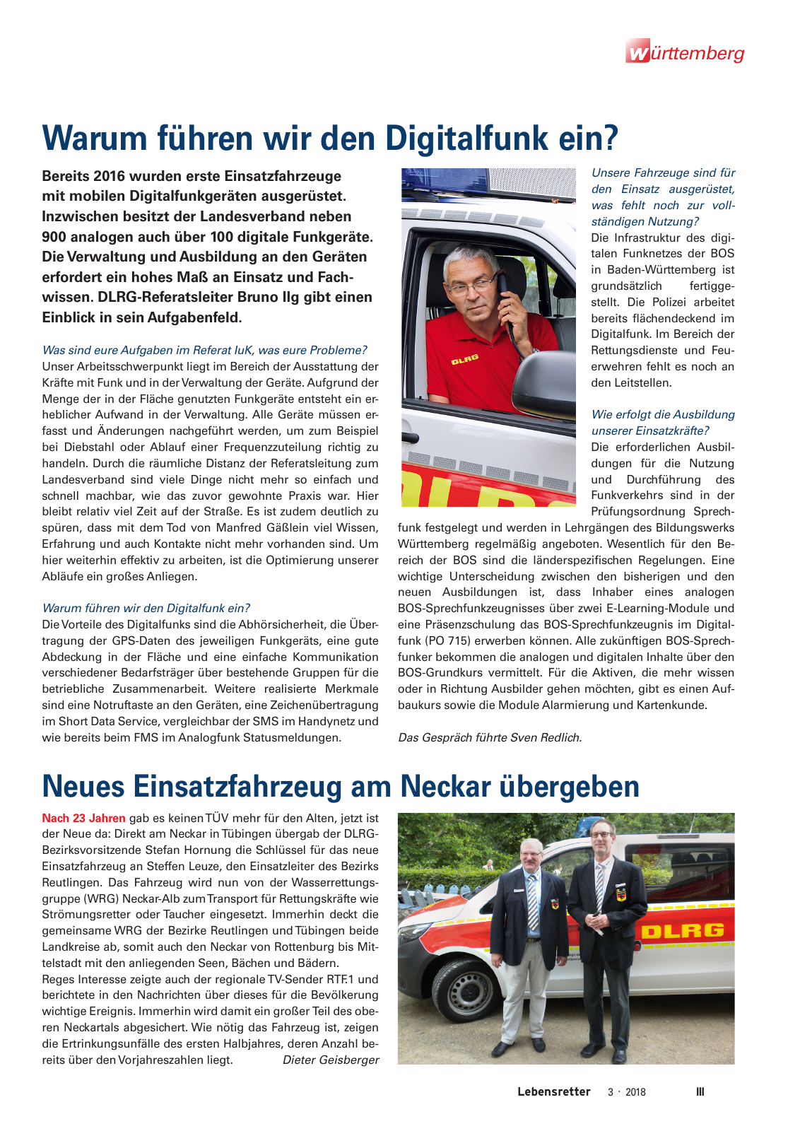 Vorschau Lebensretter 3/2018 - Regionalausgabe Württemberg Seite 5