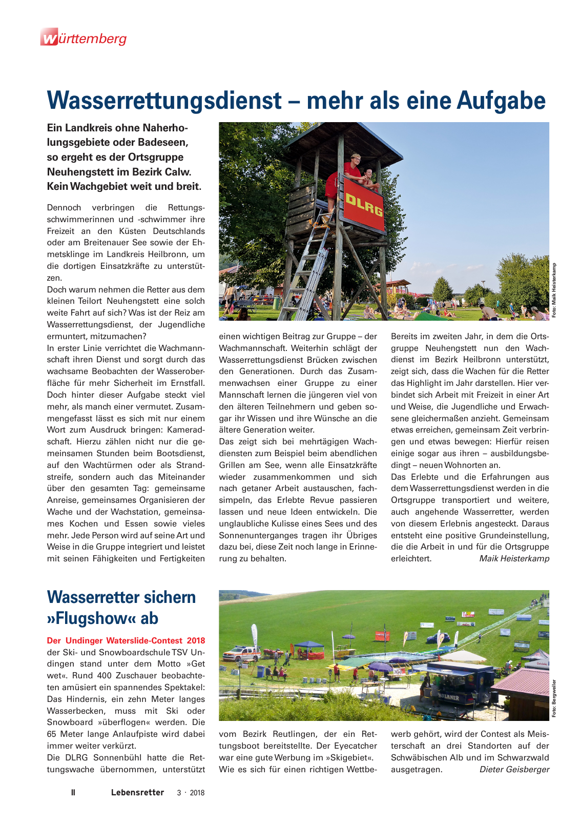 Vorschau Lebensretter 3/2018 - Regionalausgabe Württemberg Seite 4