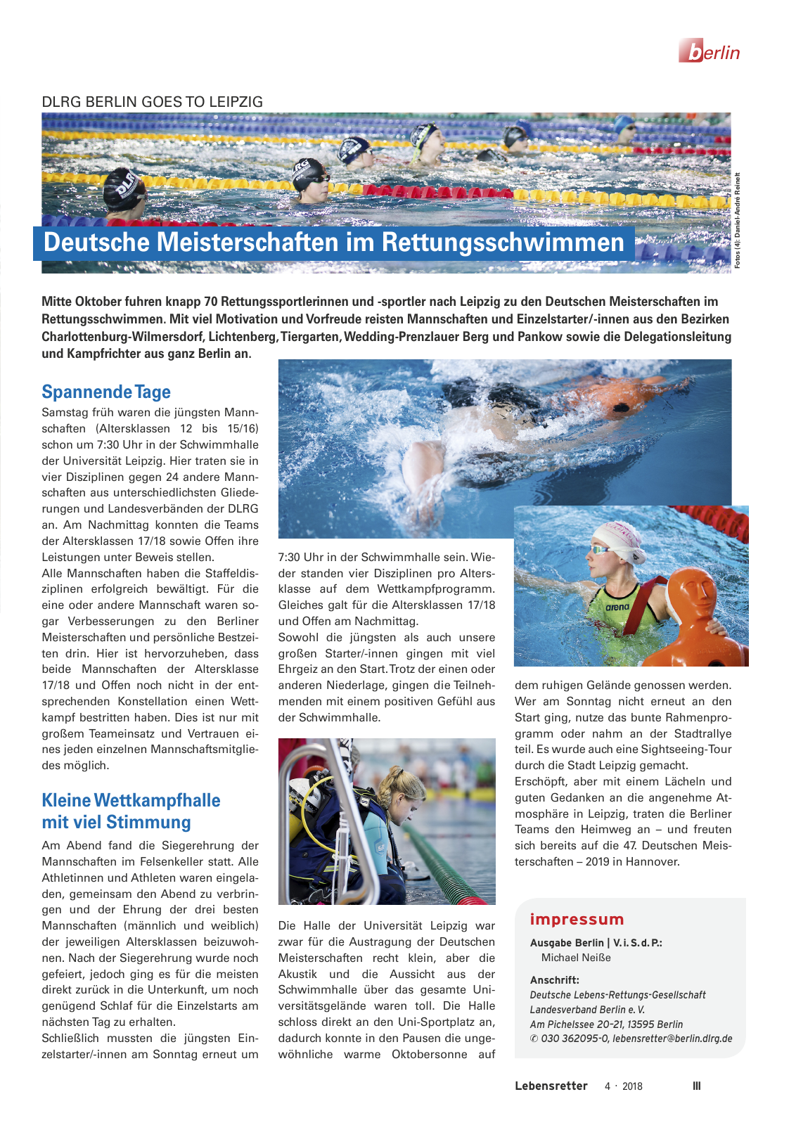 Vorschau Lebensretter 4/2018 - Regionalausgabe Berlin Seite 5