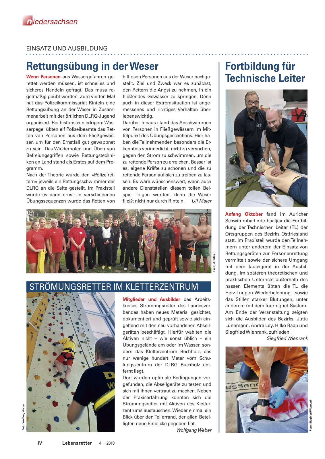 Vorschau Lebensretter 4/2018 - Regionalausgabe Niedersachsen Seite 6