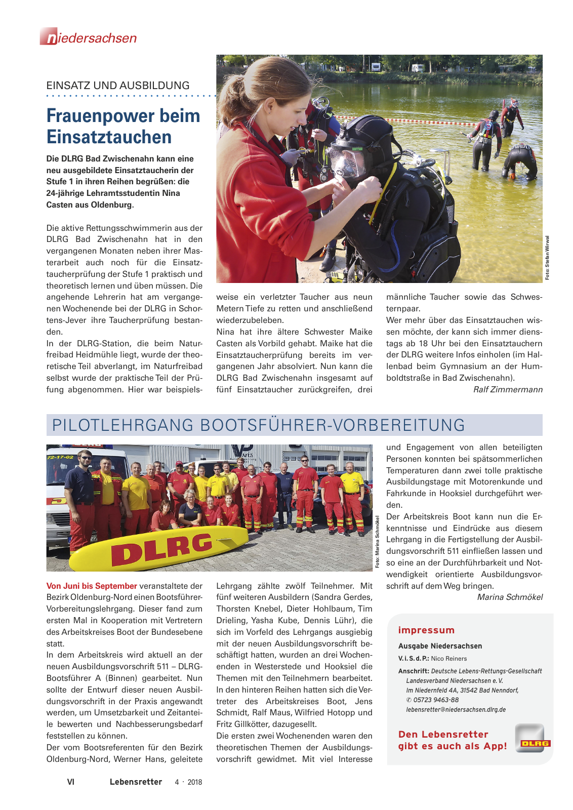 Vorschau Lebensretter 4/2018 - Regionalausgabe Niedersachsen Seite 8