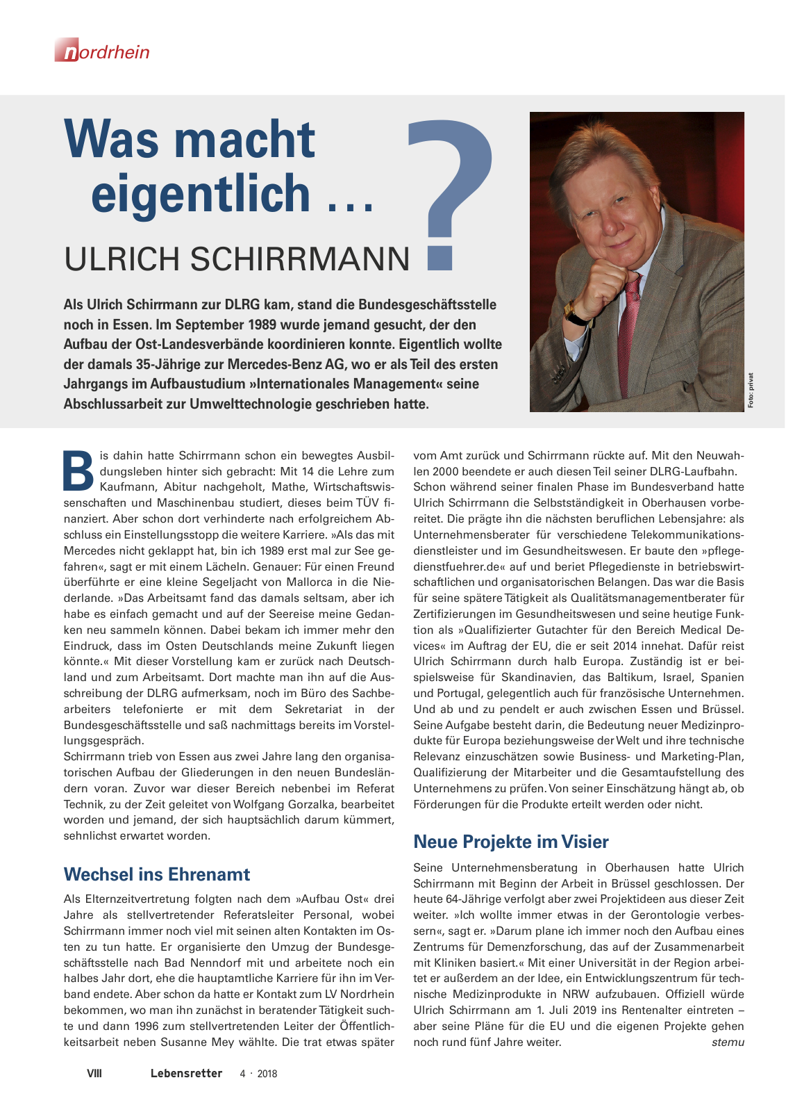 Vorschau Lebensretter 4/2018 - Regionalausgabe Nordrhein Seite 10