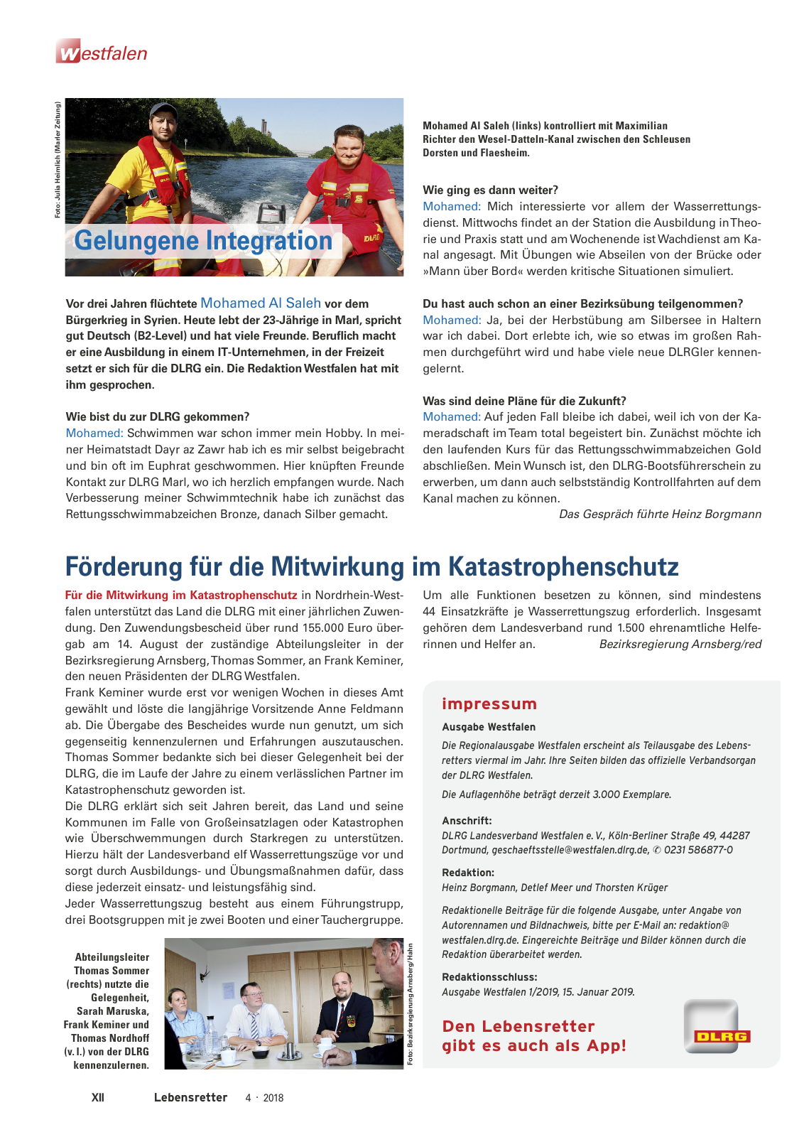 Vorschau Lebensretter 4/2018 - Regionalausgabe Westfalen Seite 14
