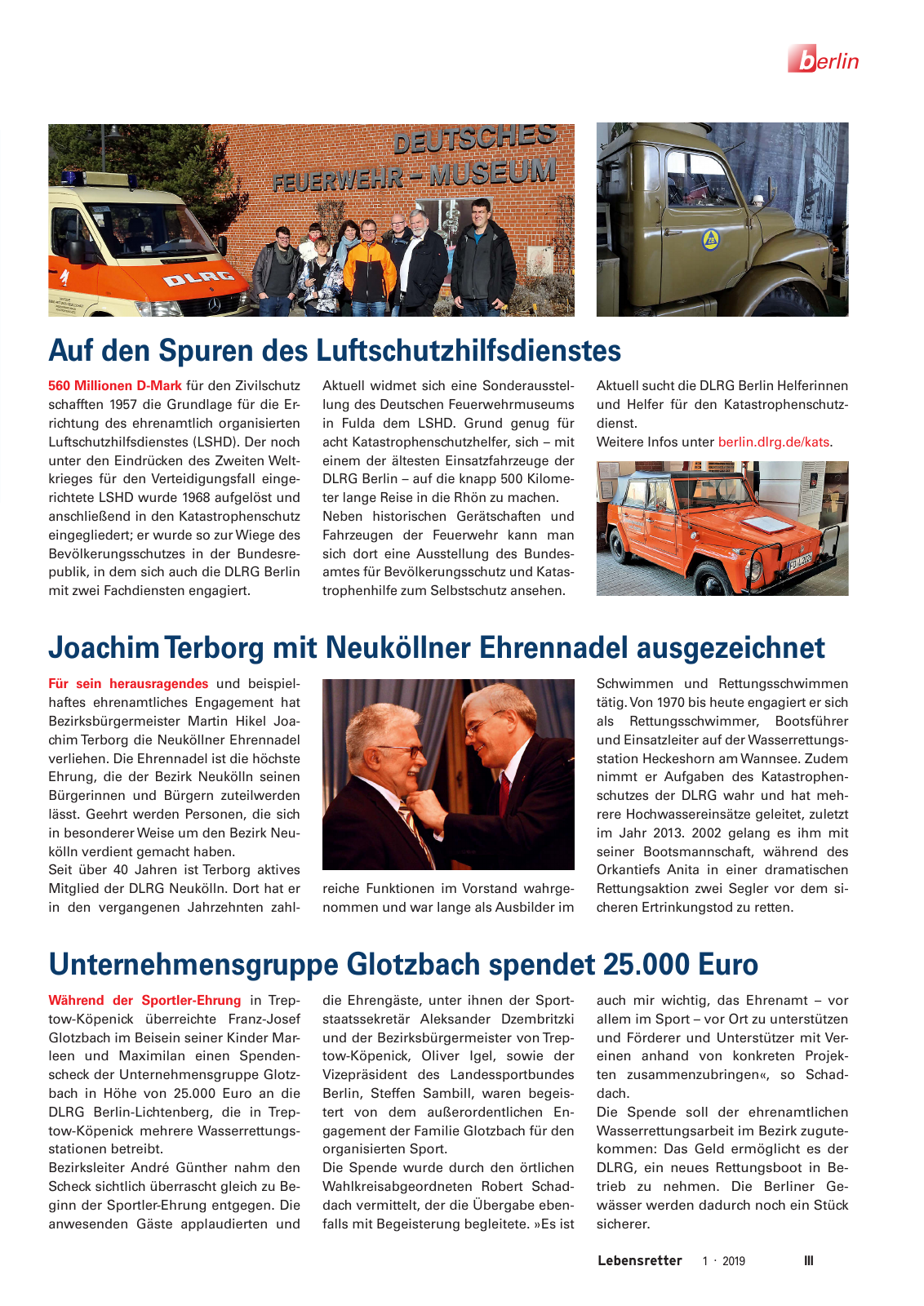 Vorschau Lebensretter 1/2019 –  Regionalausgabe Berlin Seite 5